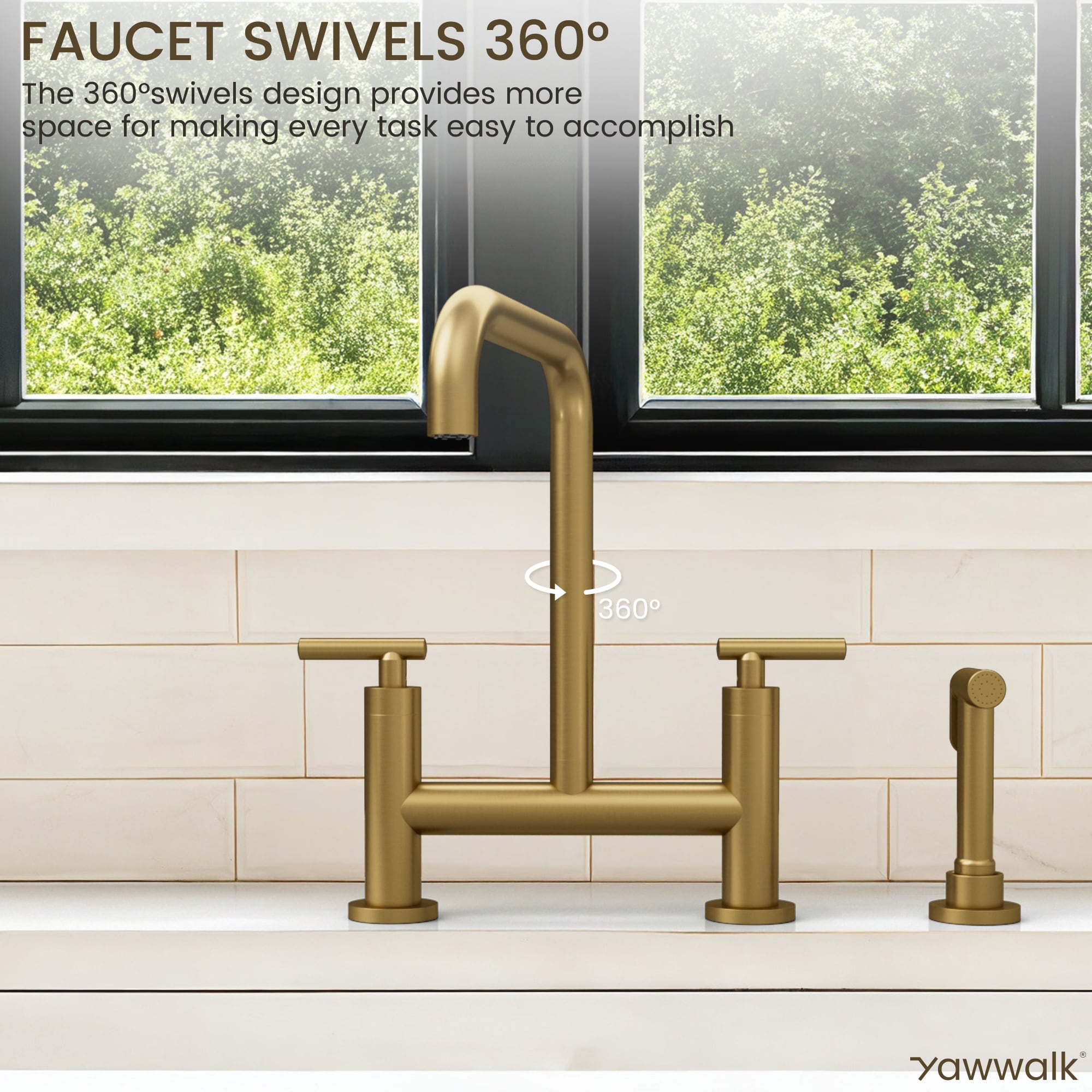 YAWWALK Y11W75-BG Kitchen-Faucets - View #4