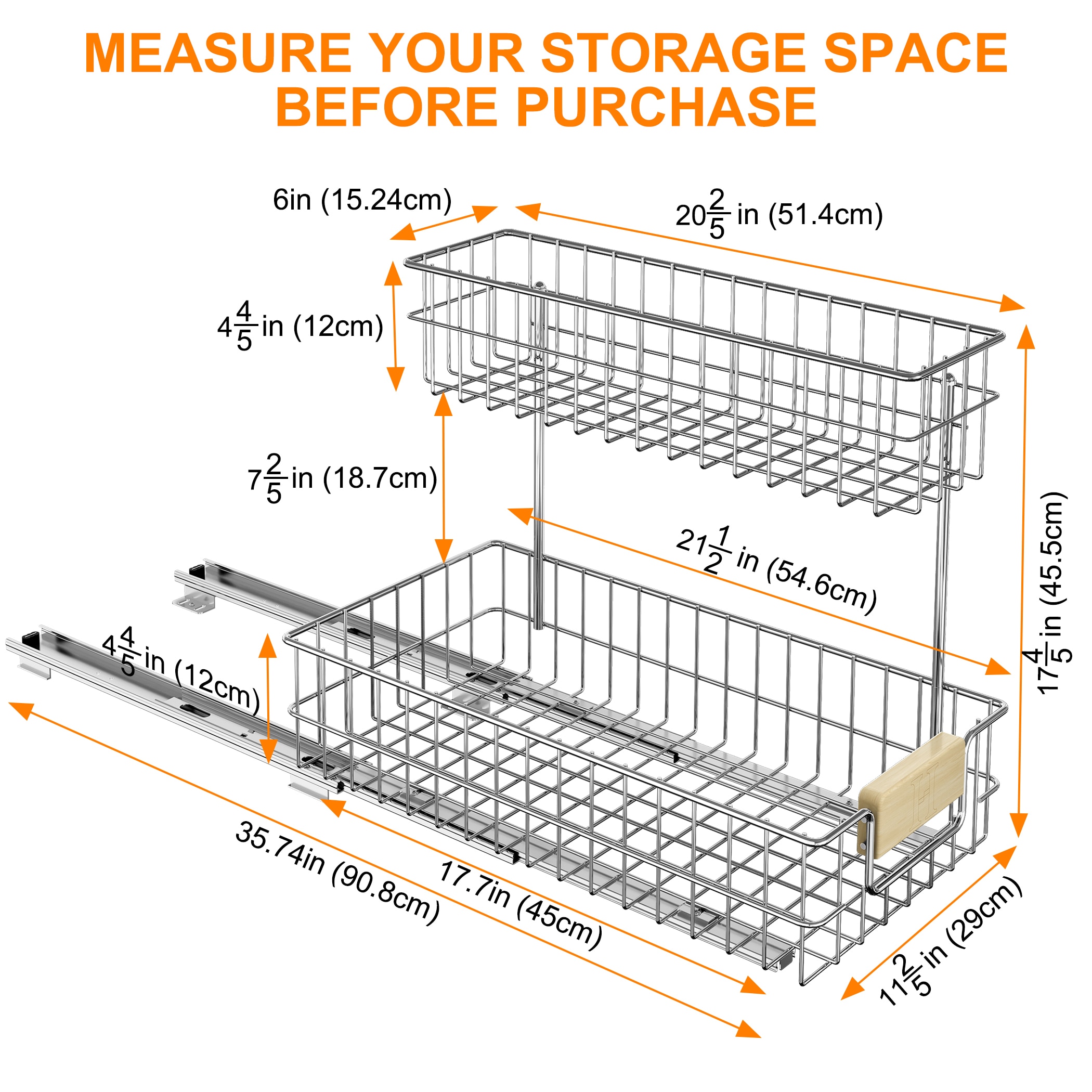 LOVMOR LL-05ED005056-LYJ Pull-Out-Cabinet-Baskets - View #2
