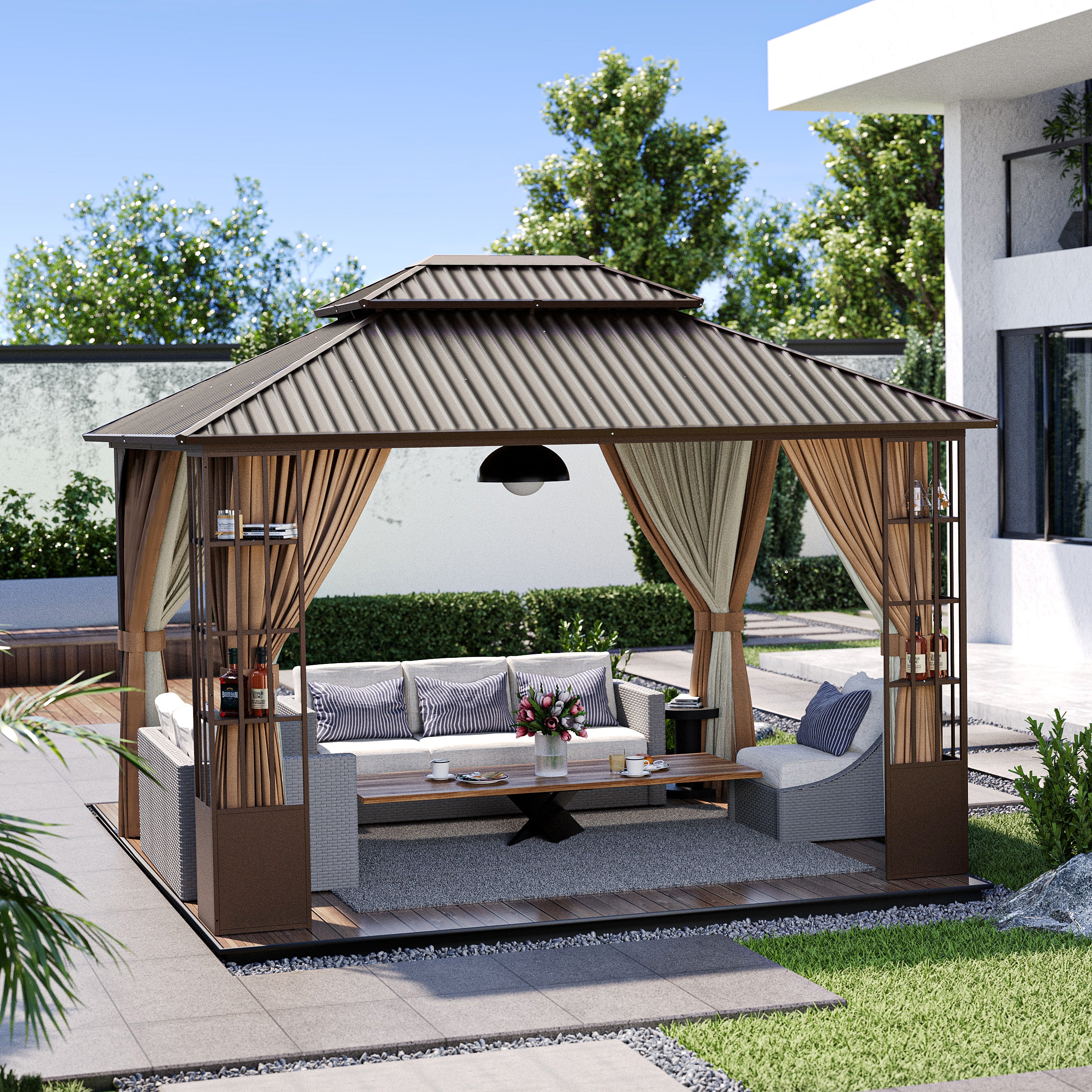  EL-ZPPFST-1012-Z-WL3 Wood-Resin-Gazebos - View #7