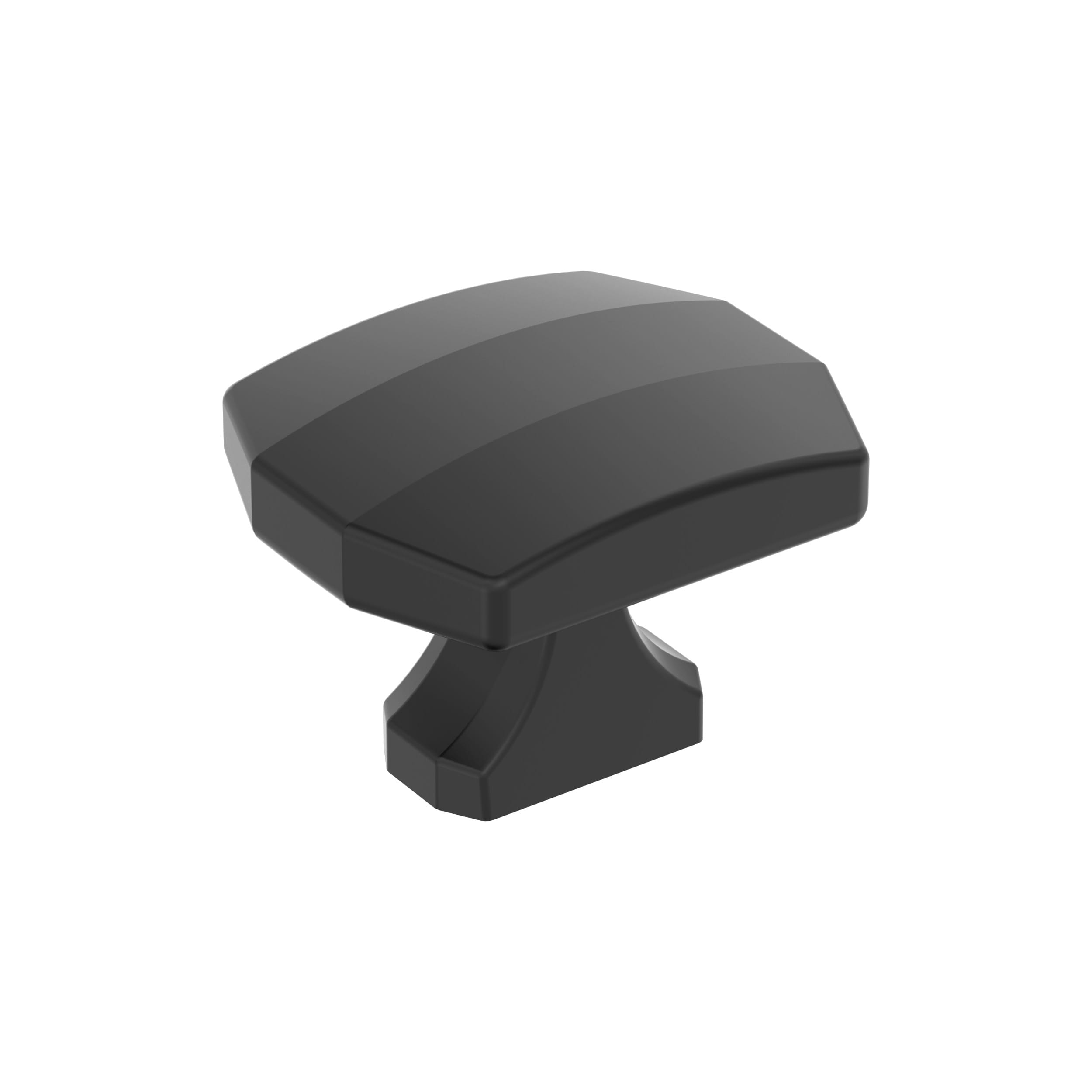 Amerock BP36687MB Bellamy 1-1/2-in Matte Black Rectangular Transitional Cabinet Knob