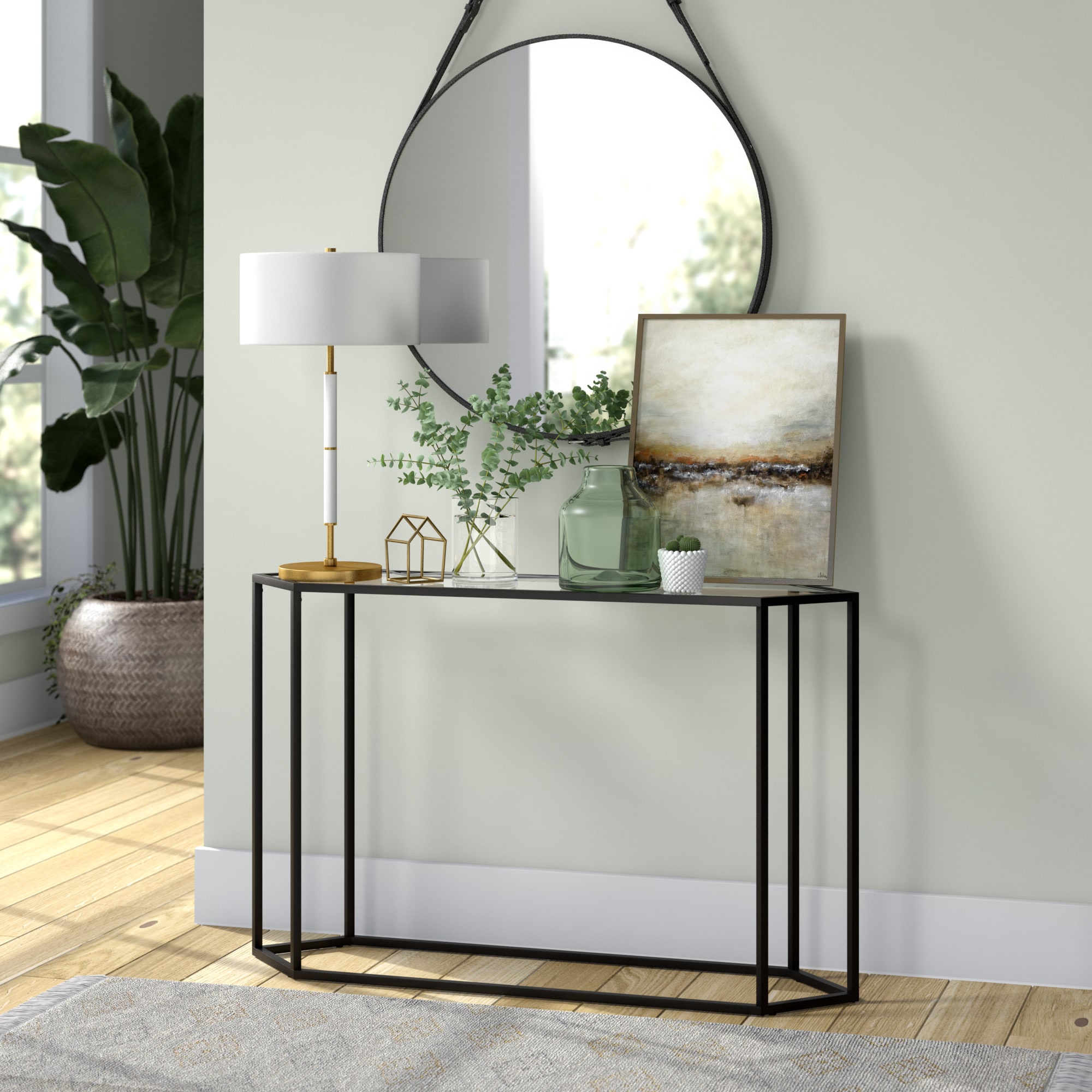 Hailey Home Beck Modern Blackened Bronze Console Table At0551 At 5835