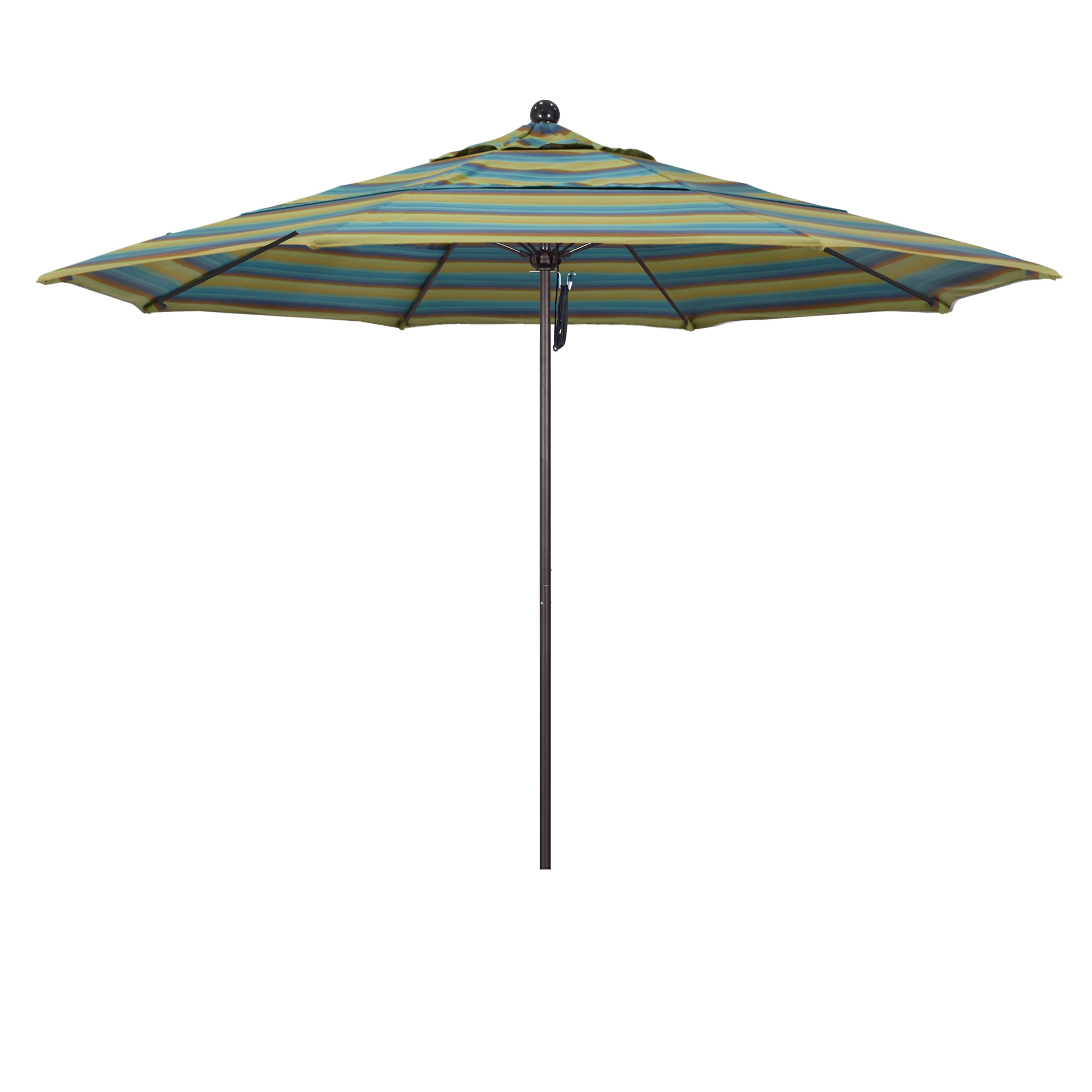 California Umbrella ALTO118117-56096-DWV 11-ft Aluminum Multiple colors/finishes No-tilt Market Patio Umbrella