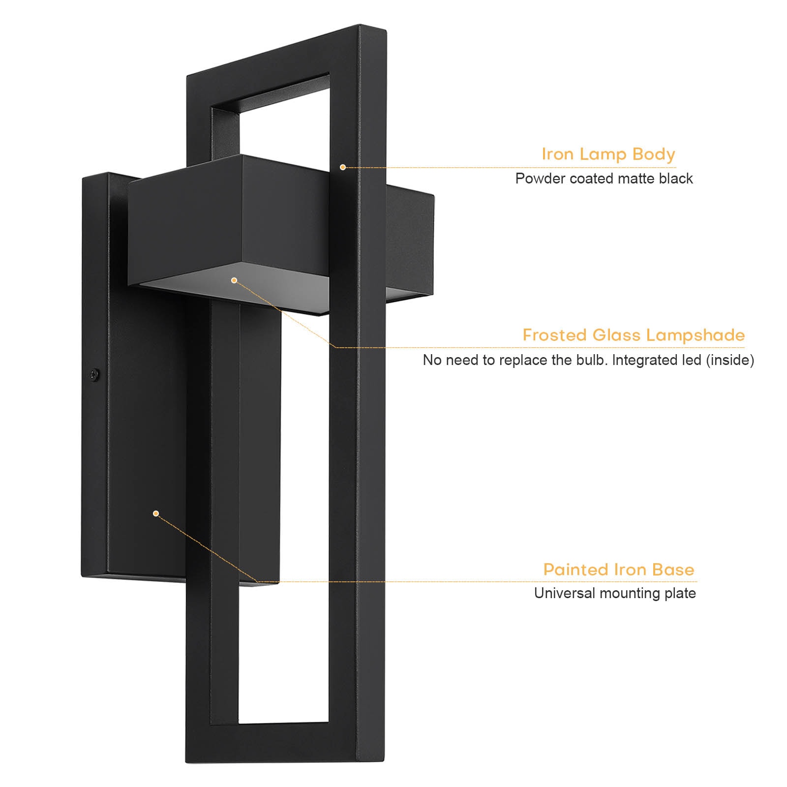 LamQee 06FTL0247ABK Outdoor-Wall-Lighting - View #5