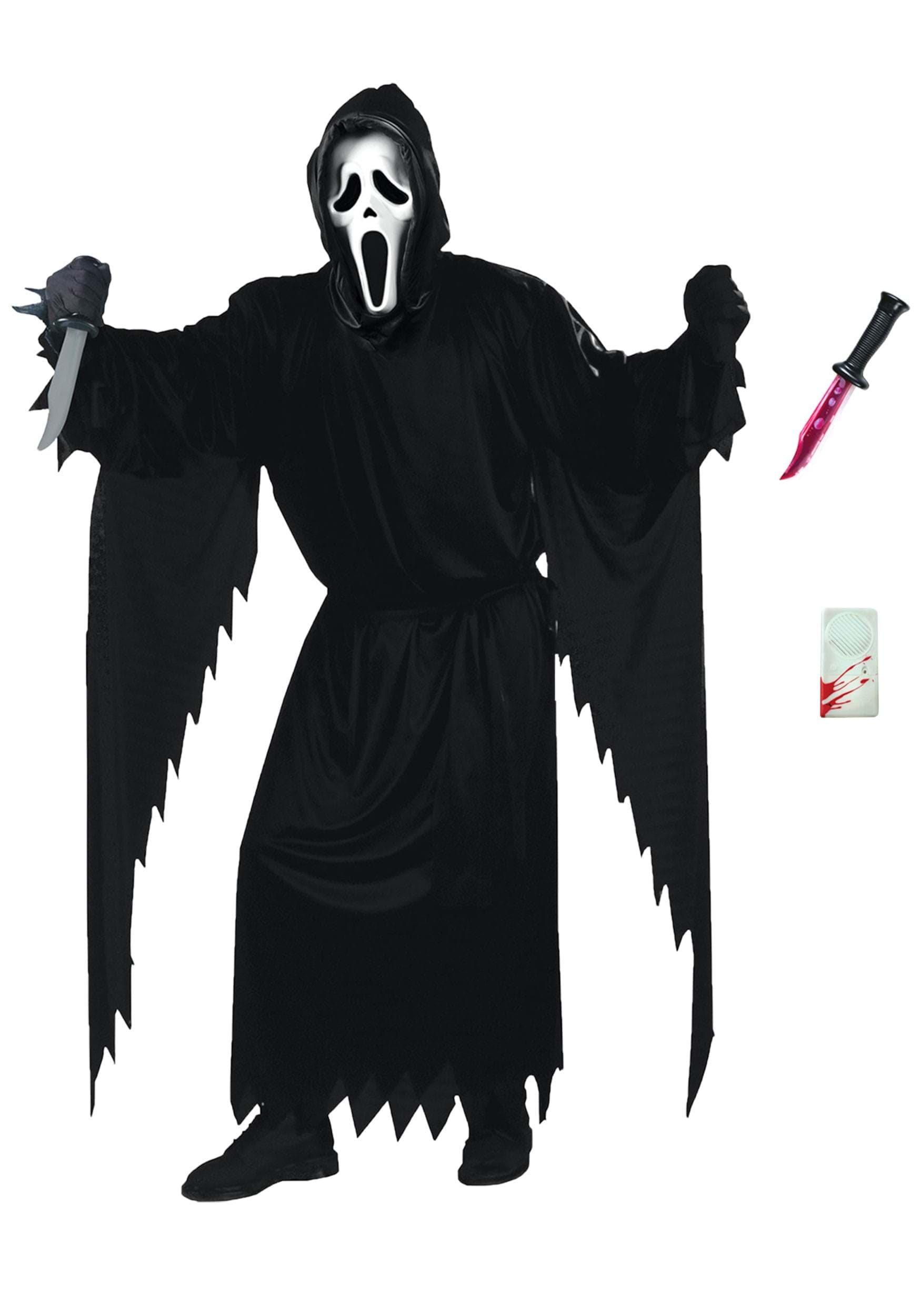 Fun World FU9974PP-S Ghost Face Adult Costume Set Small