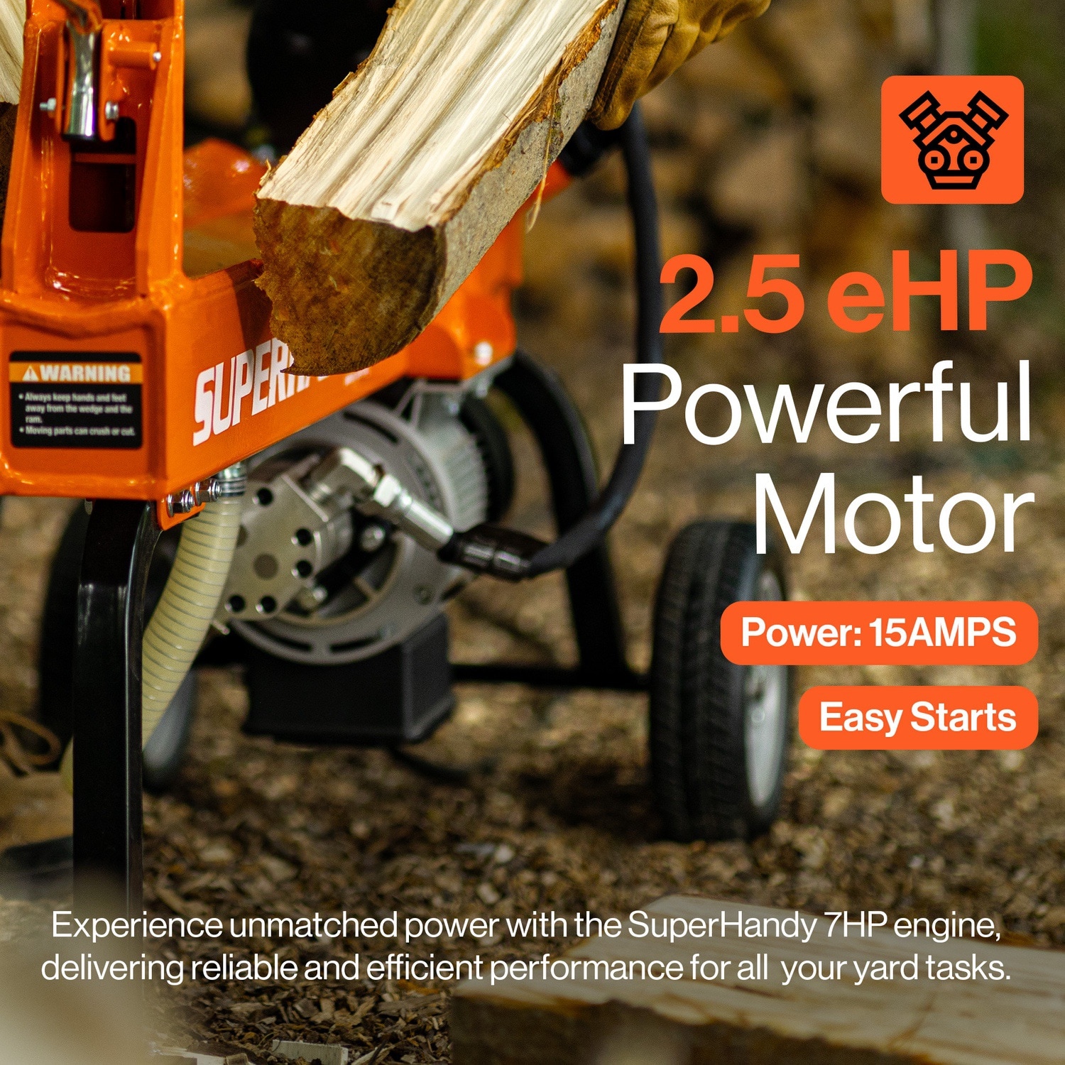 SuperHandy GUO084 Electric-Log-Splitters - View #3