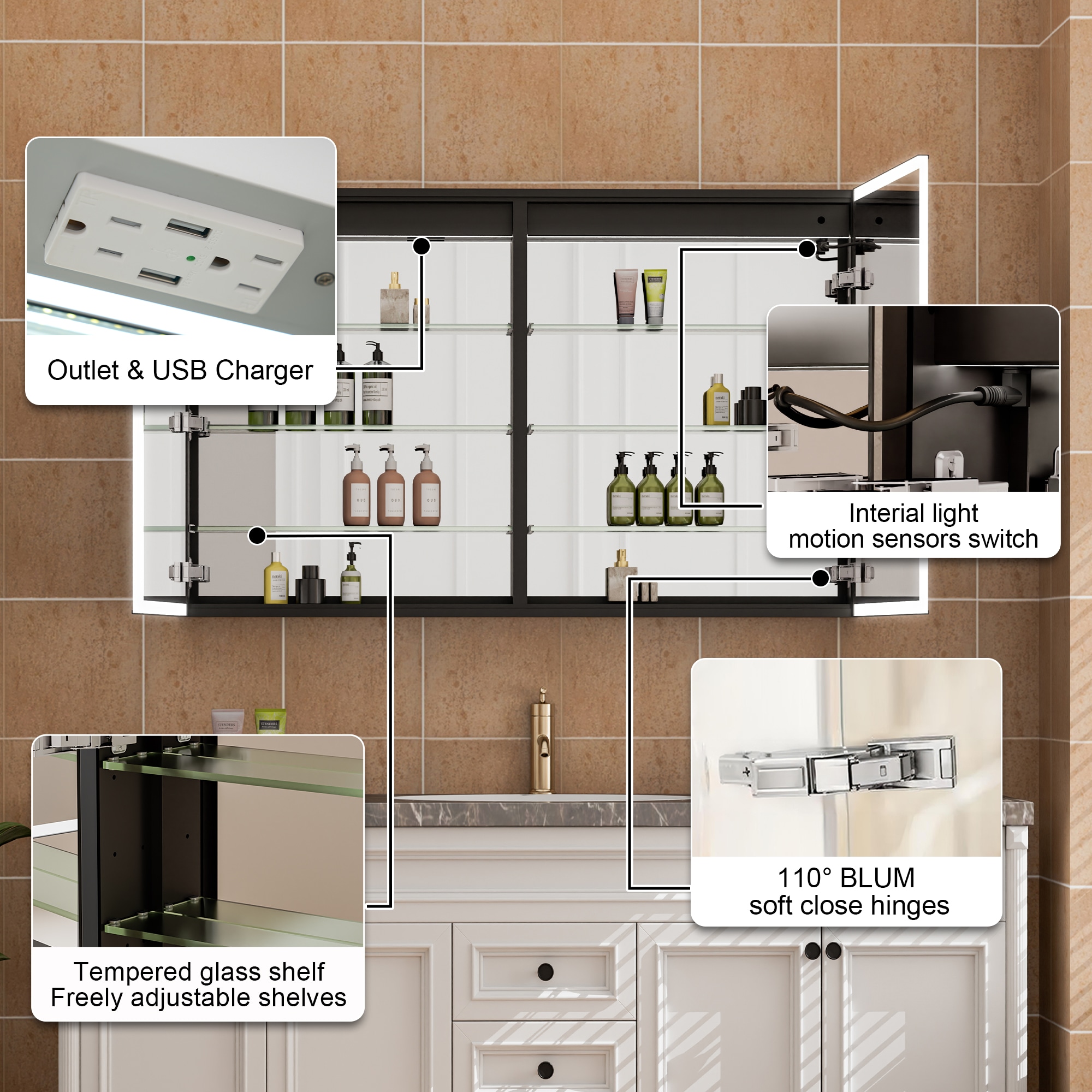 WELLFOR W12MCL4830 Bathroom-Medicine-Cabinets - View #9