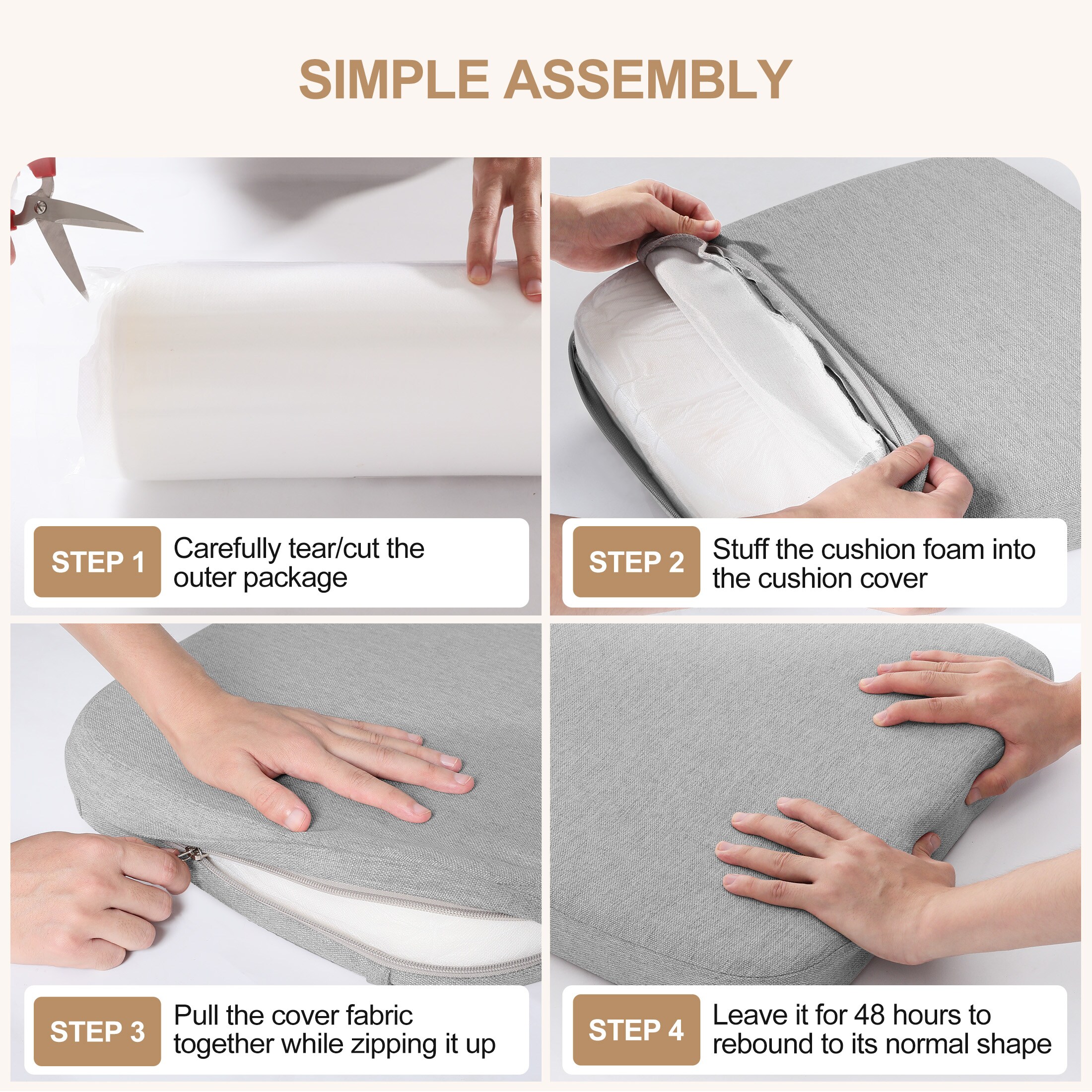 AAAAAcessories LS-DCCLH-QIANHUI-4P Indoor-Chair-Cushions - View #9