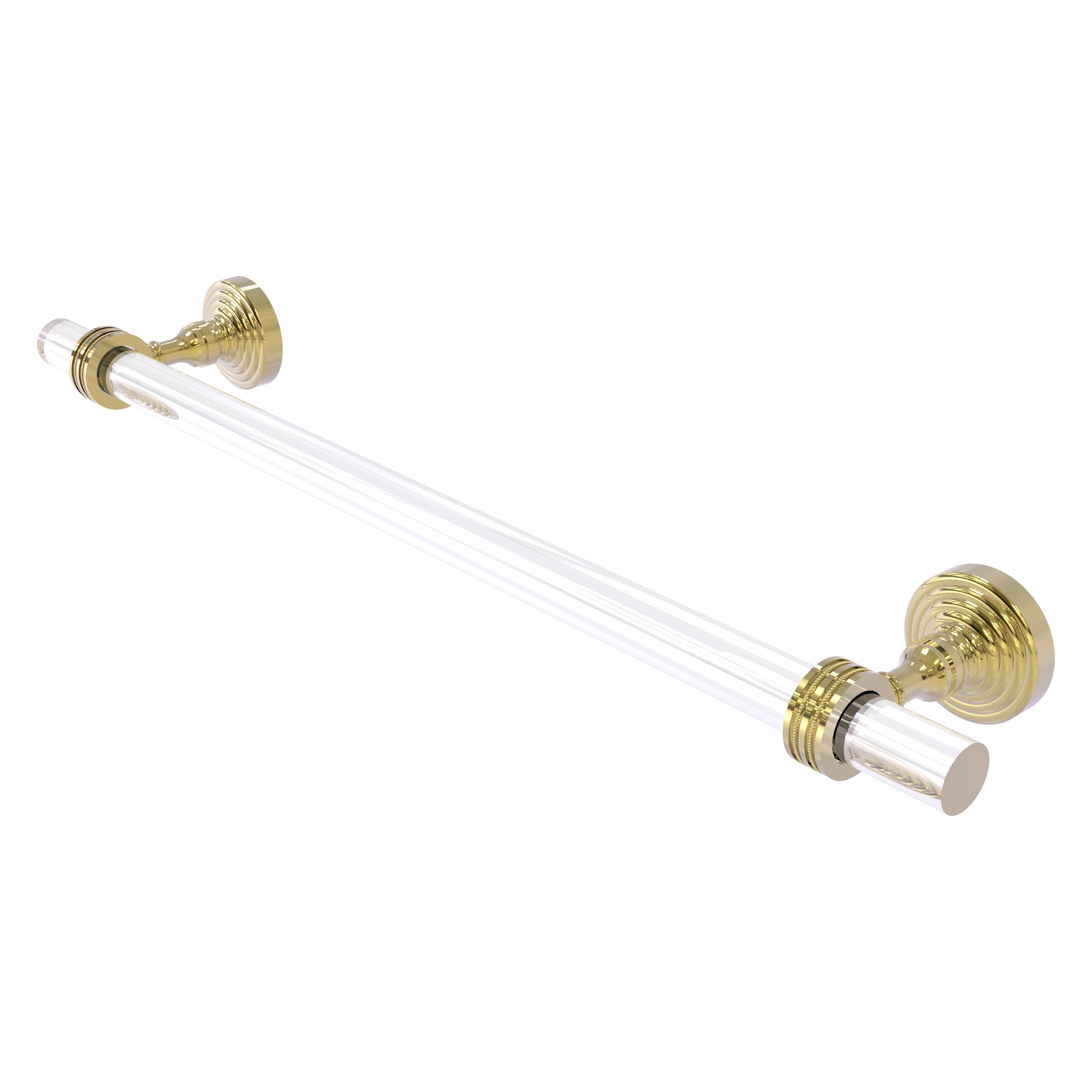 Allied Brass PG-41D-24-UNL Pacific Grove 24-in Unlacquered Brass Wall mount Single Towel Bar