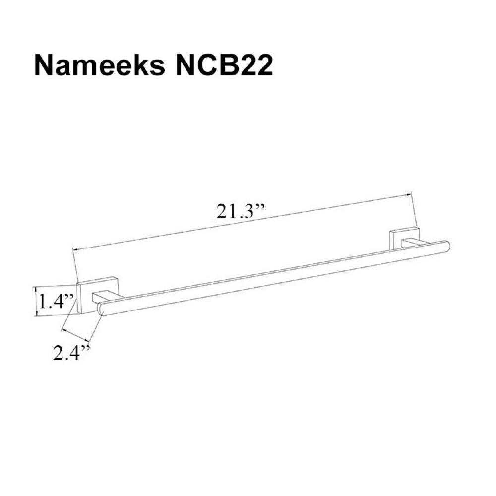 Nameeks General Hotel 21-in Chrome Wall Mount Single Towel Bar