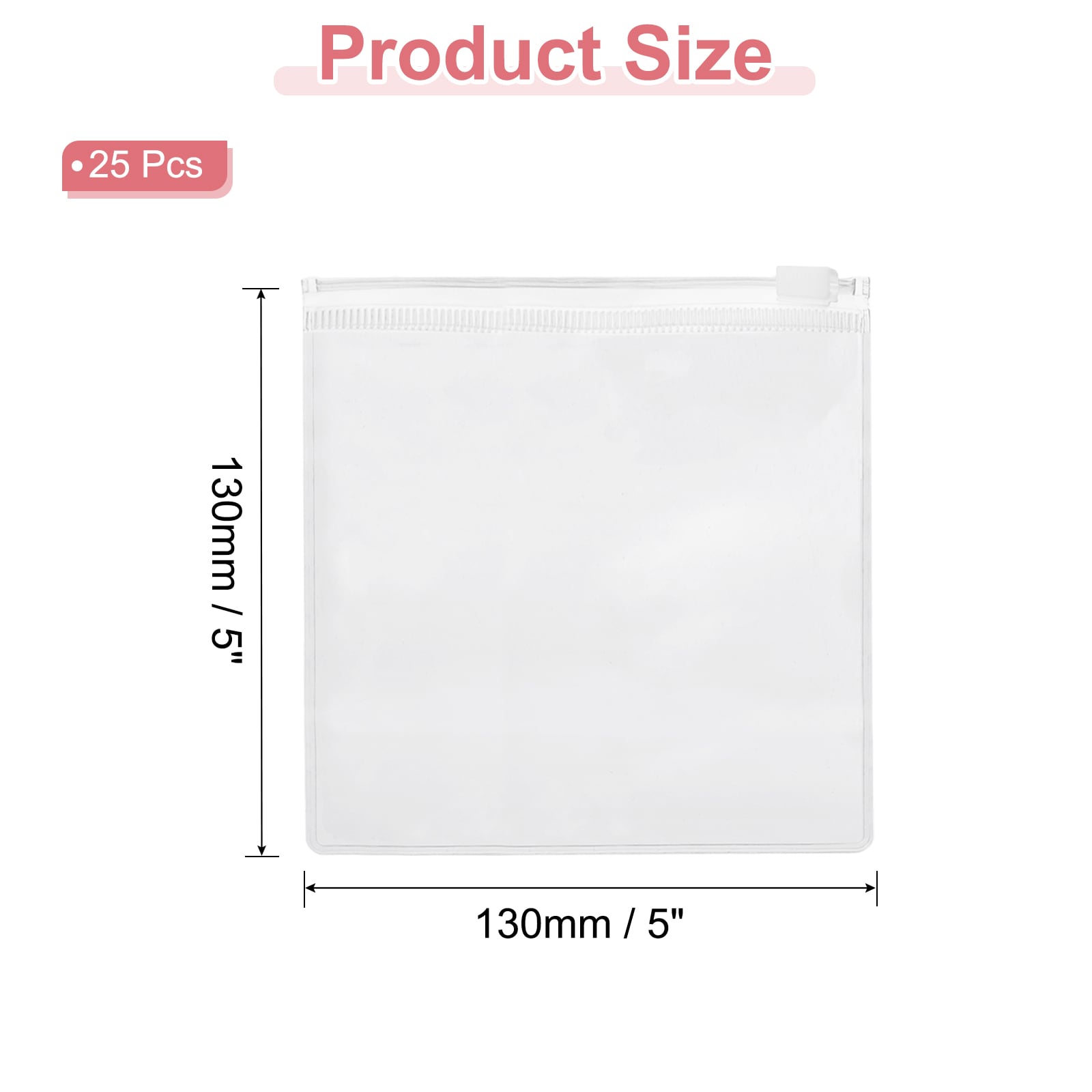 PATIKIL 25pcs PVC Jewelry Bags 5-Inch x 5-Inch Jewelry Pouches Clear ...