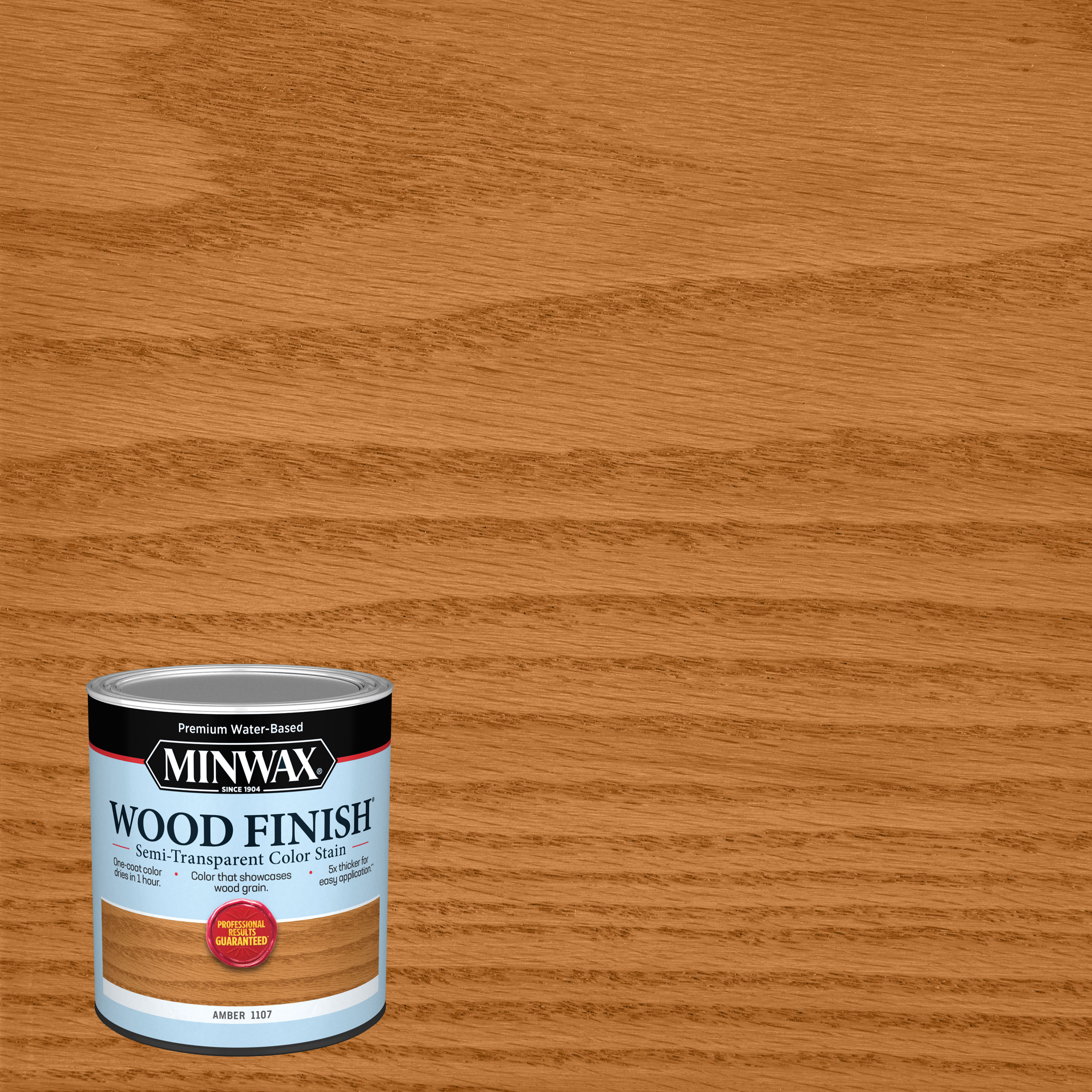 Minwax Wood Finish Water-based Amber Semi-transparent Interior Stain (1 ...