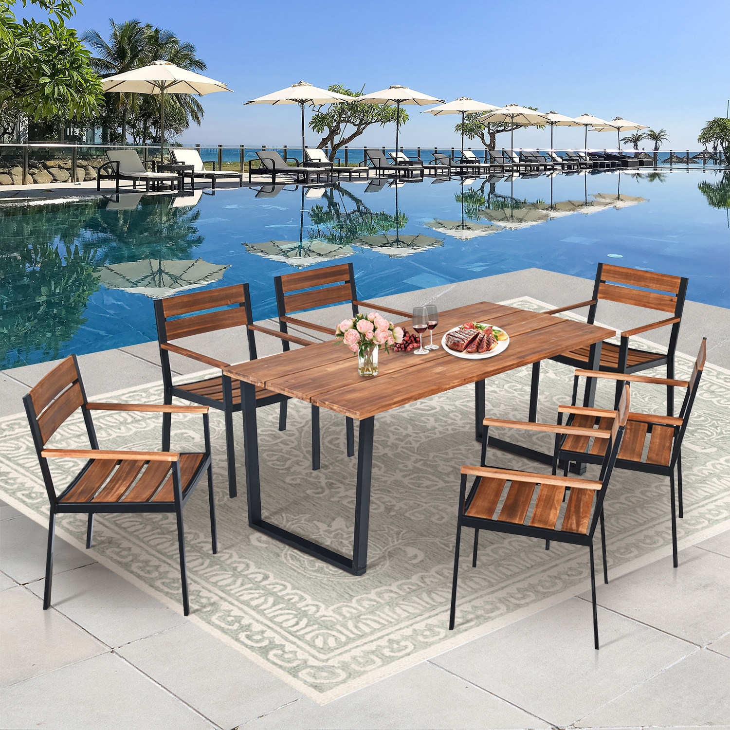 WELLFOR OUS65220C+ Patio-Dining-Sets - View #4