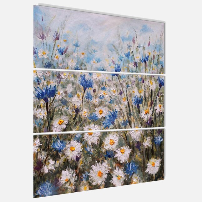Designart 36-in H x 28-in W Floral Metal Print in the Wall Art ...