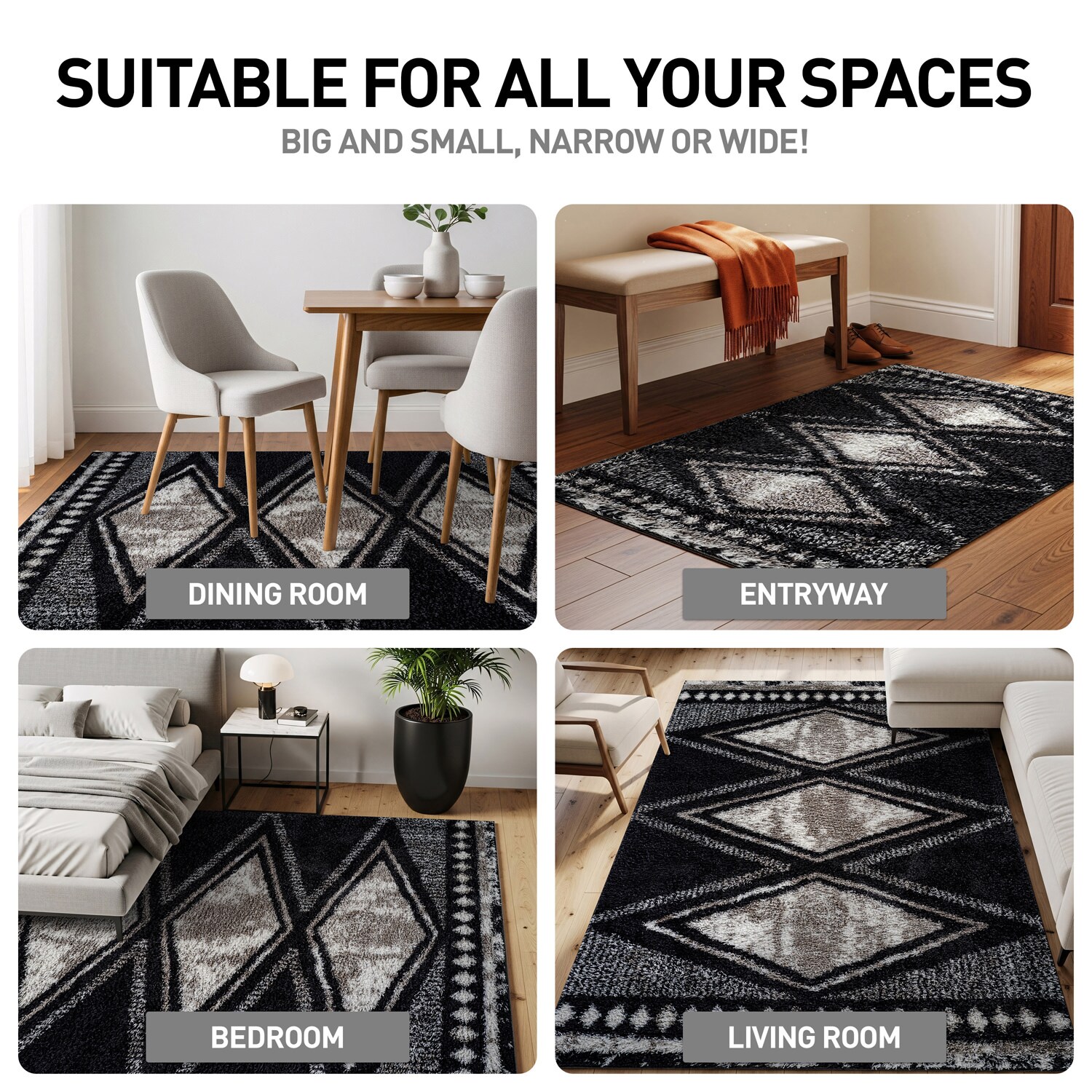 World Rug Gallery WR129ANTHRACITE2X8 rugs - View #8