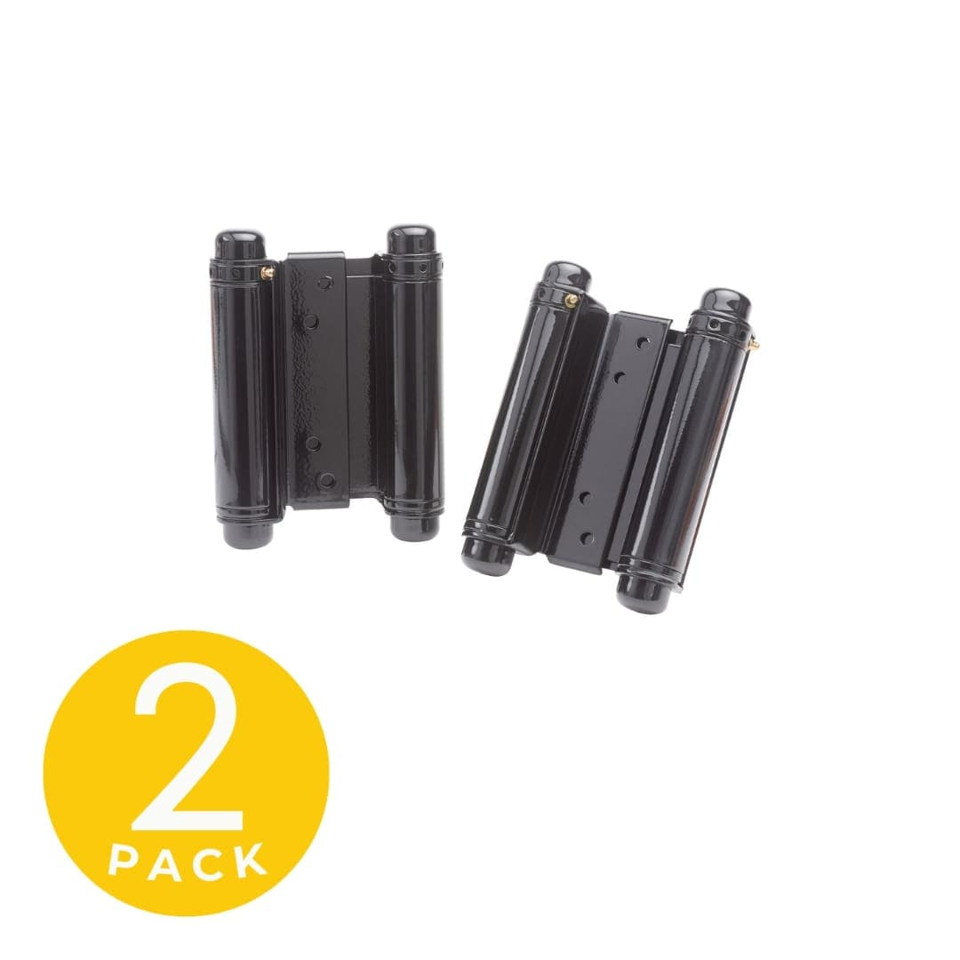 Trans-Atlantic Co DH-TAN5006-BK 7-in H Square Black Barrel Interior/Exterior Door Hinge 2 -Pack