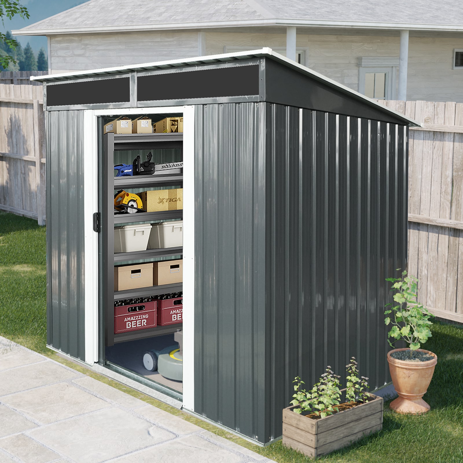 Xspracer ML-OS283WP Metal-Storage-Buildings-Sheds - View #6