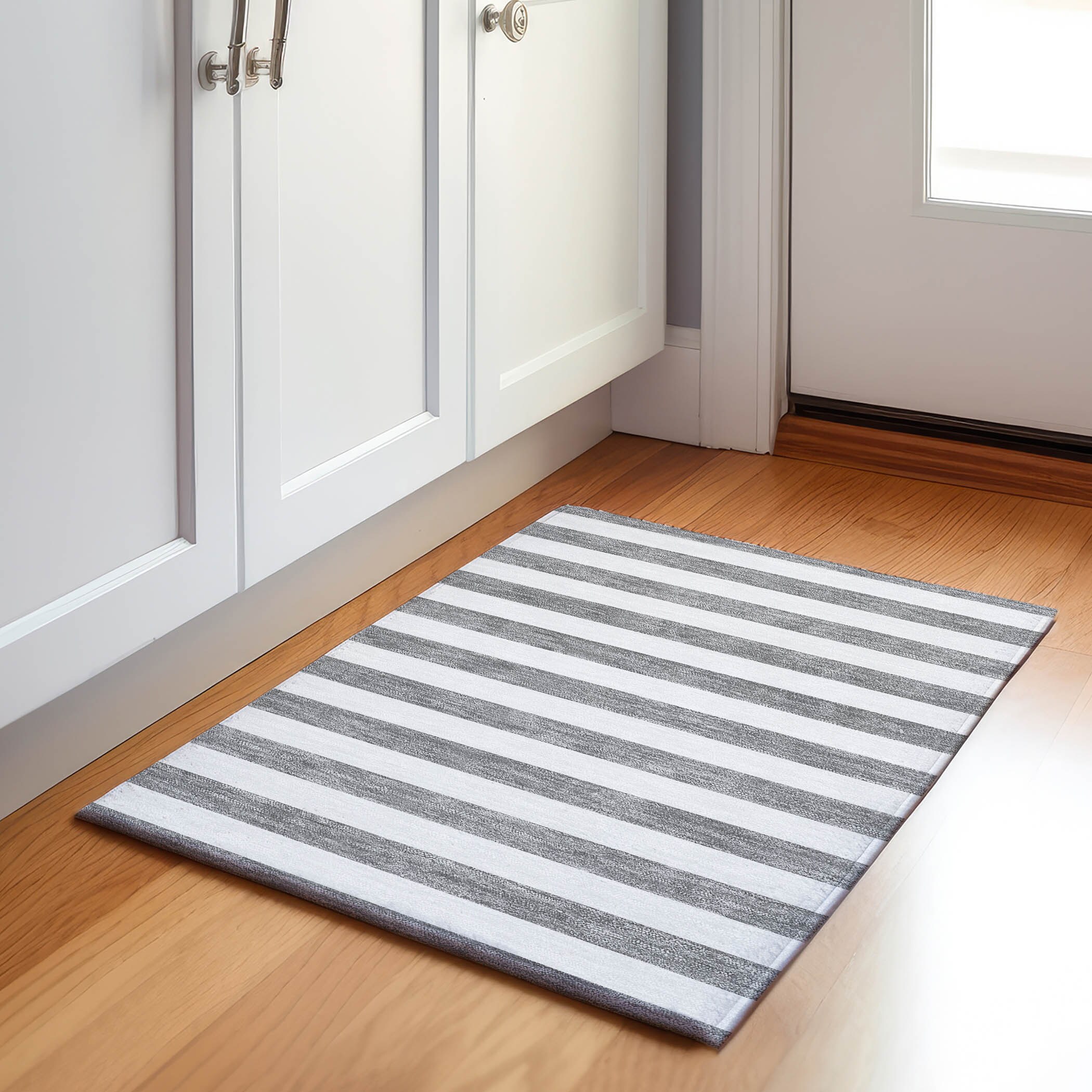 Addison Rugs AMF504GY3X5 Mayfield AMF504GY 3 x 5 (ft) Loomed Polyester Gray Rectangular Indoor Abstract Machine washable Area rug