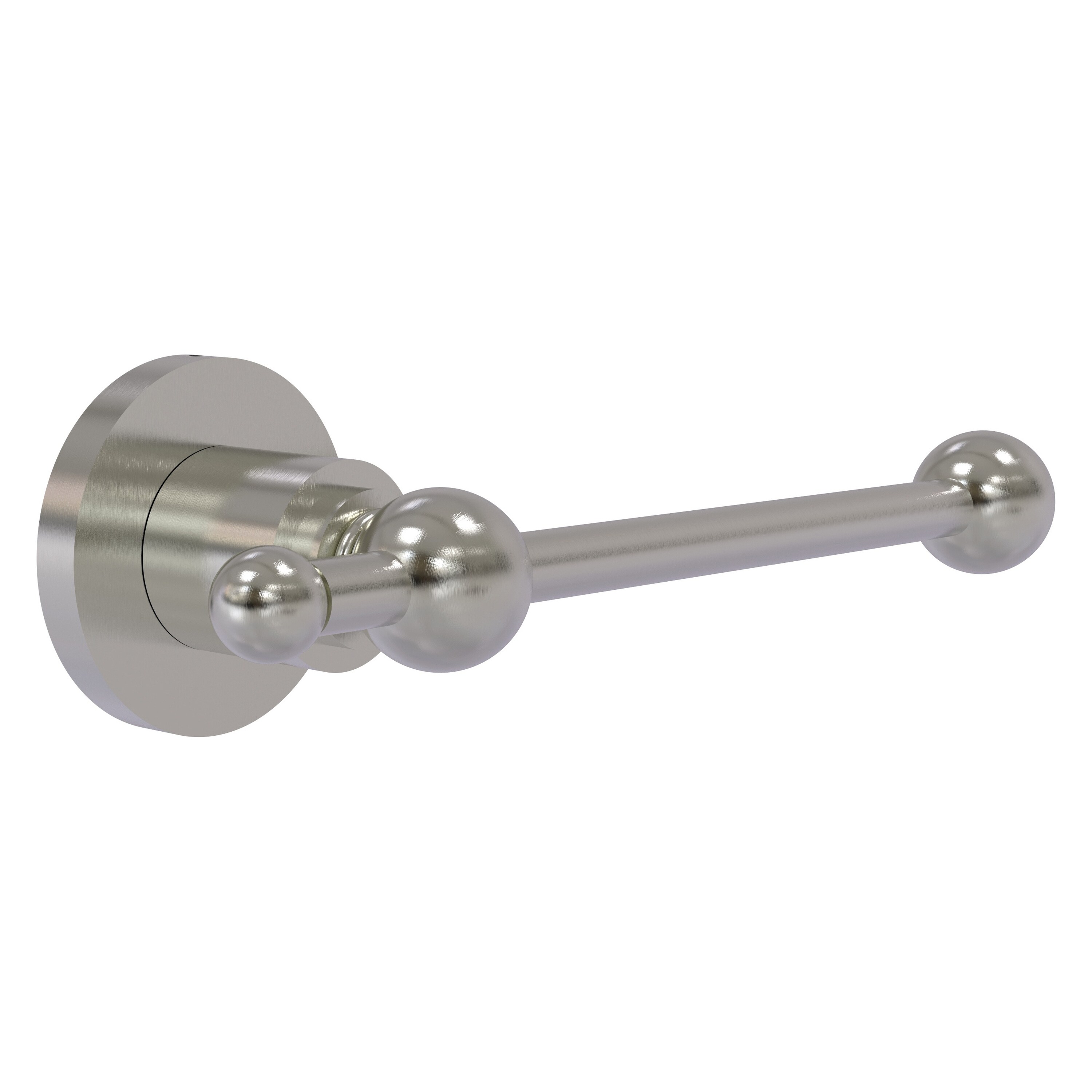 Allied Brass AP-24E-SN Astor Place Satin Nickel Wall mount Single post Toilet Paper Holder 1 -Rolls