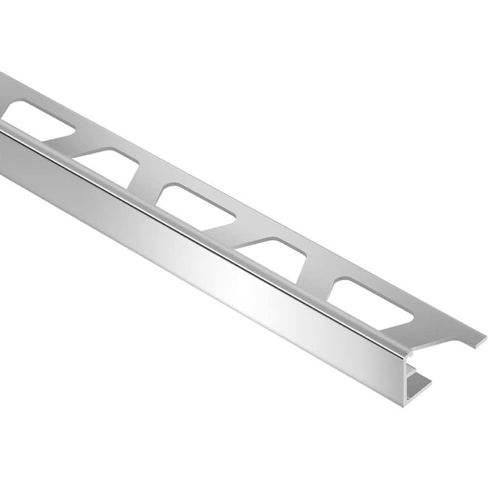 Schluter Systems A60ACG Schiene 0.25-in W x 98.5-in L Polished Chrome Anodized Aluminum Aluminum L-angle Tile Edge Trim