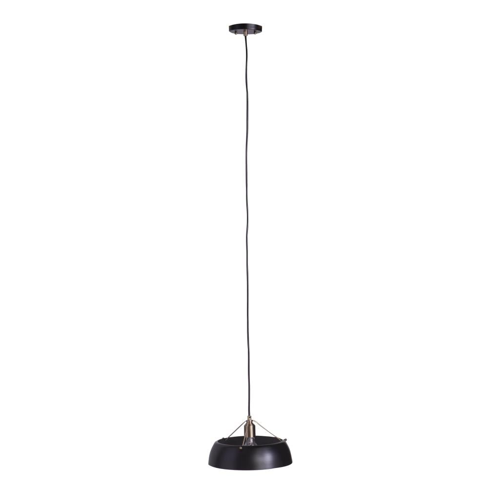 Boston Loft Furnishings ATG8458301LT Nawil Black and antique brass Modern/contemporary Drum Medium Hanging Pendant light