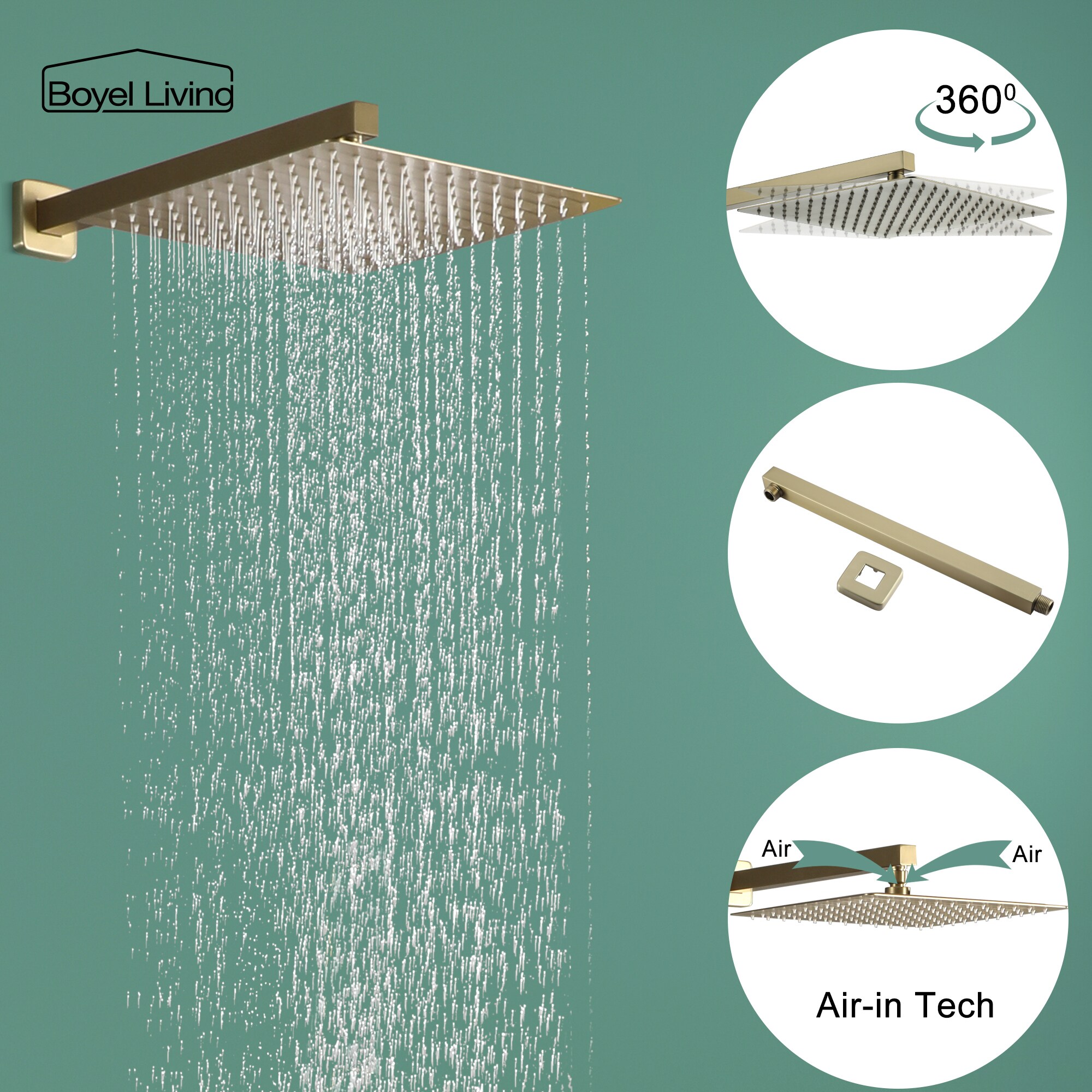 Clihome CSMD-880-18BG12 Showerhead-Bar-Panels - View #8
