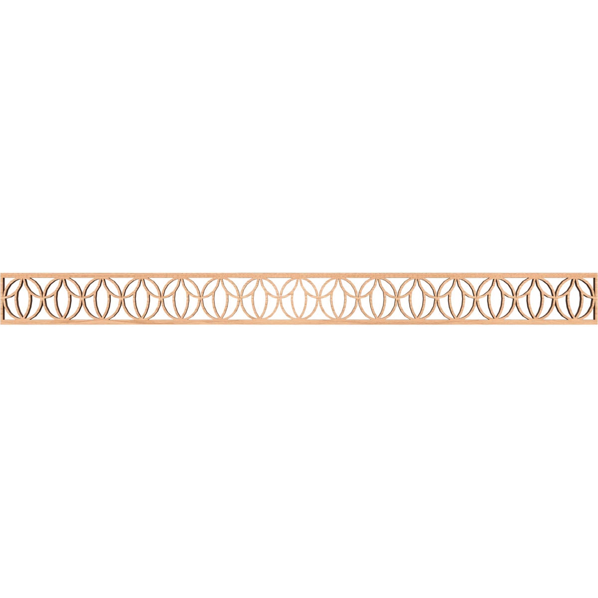 Ekena Millwork MLDB04X46SHOHI Shoshoni Fretwork Flat Trim 4-in x 3.87-ft Hickory Brown Unfinished 2156529 Pierced Wall Panel Moulding
