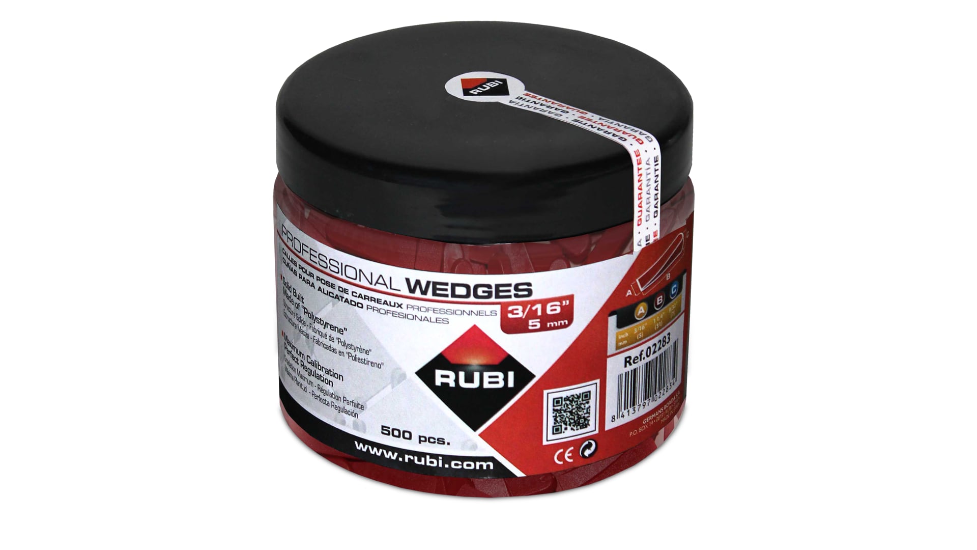 RUBI 2283 3/16-in Plastic Wedge Tile Spacer and ( 500 -Pack )