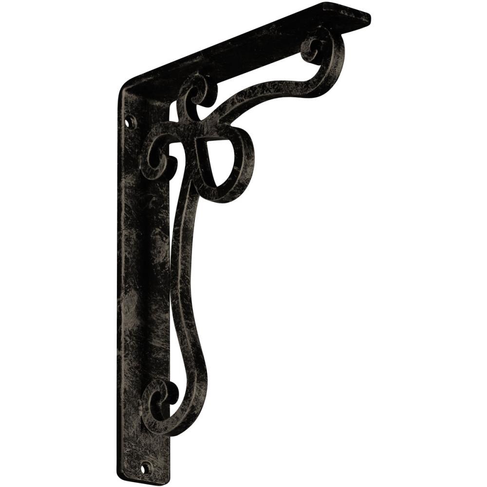 Ekena Millwork BKTM01X07X10SOLAPG Orleans 7.5-in x 1.5-in x 10-in Antique gold Wrought iron Mounting bracket