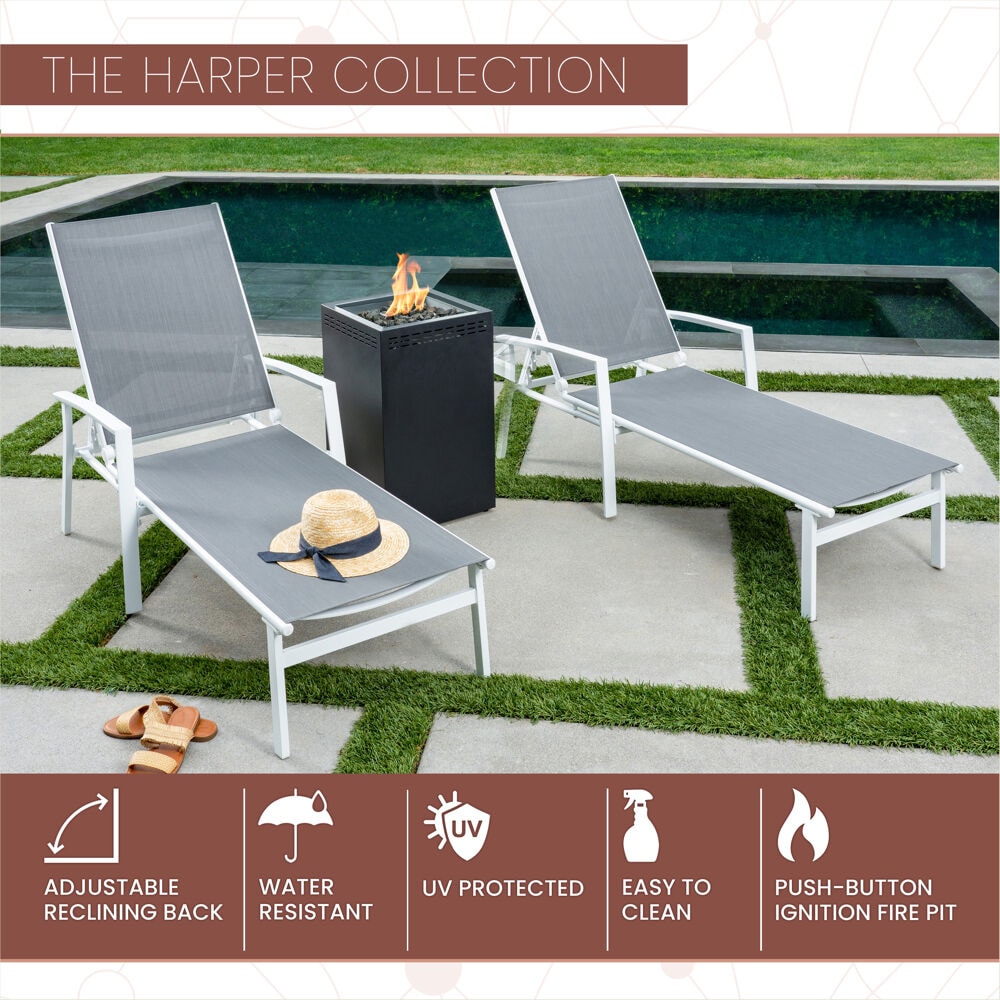 Mod Furniture HARPCHS3PCGFP-WG Patio-Conversation-Sets - View #2