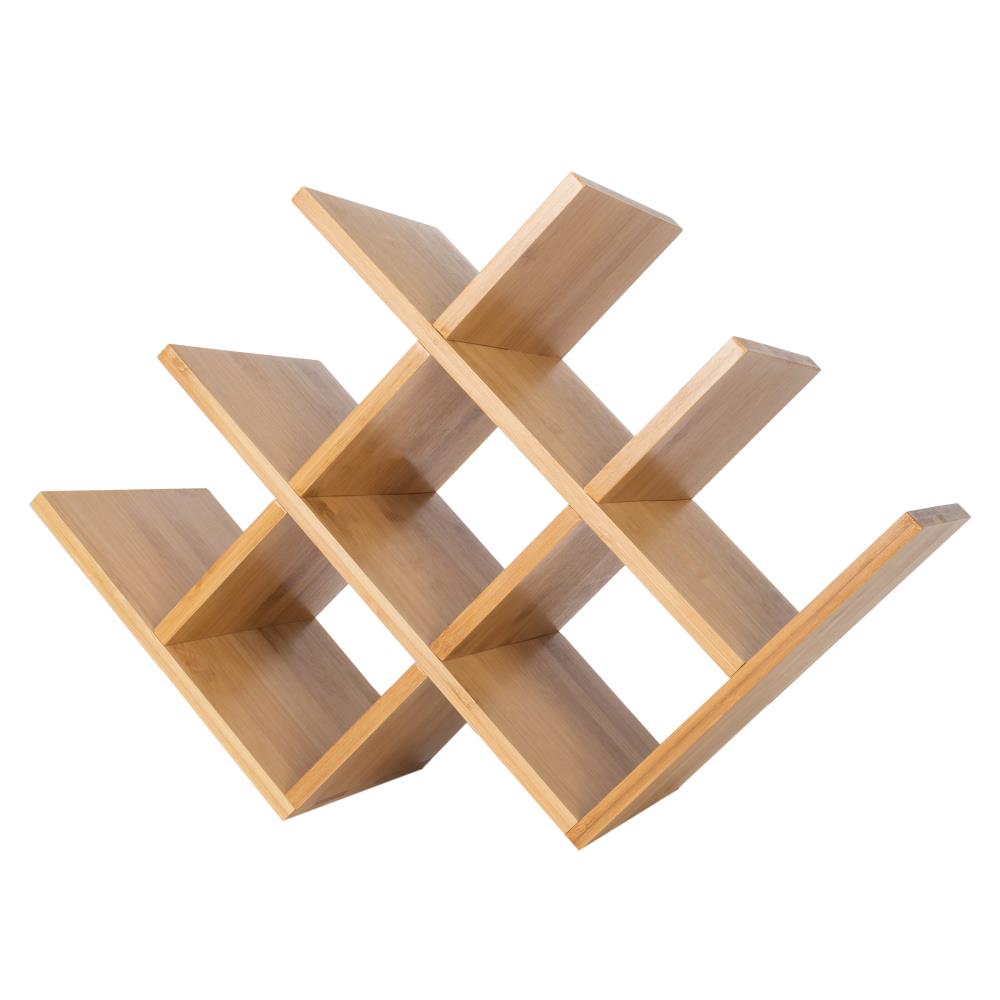 Hastings Home Bamboo 8 Bottle Wine Rack - Space Saving