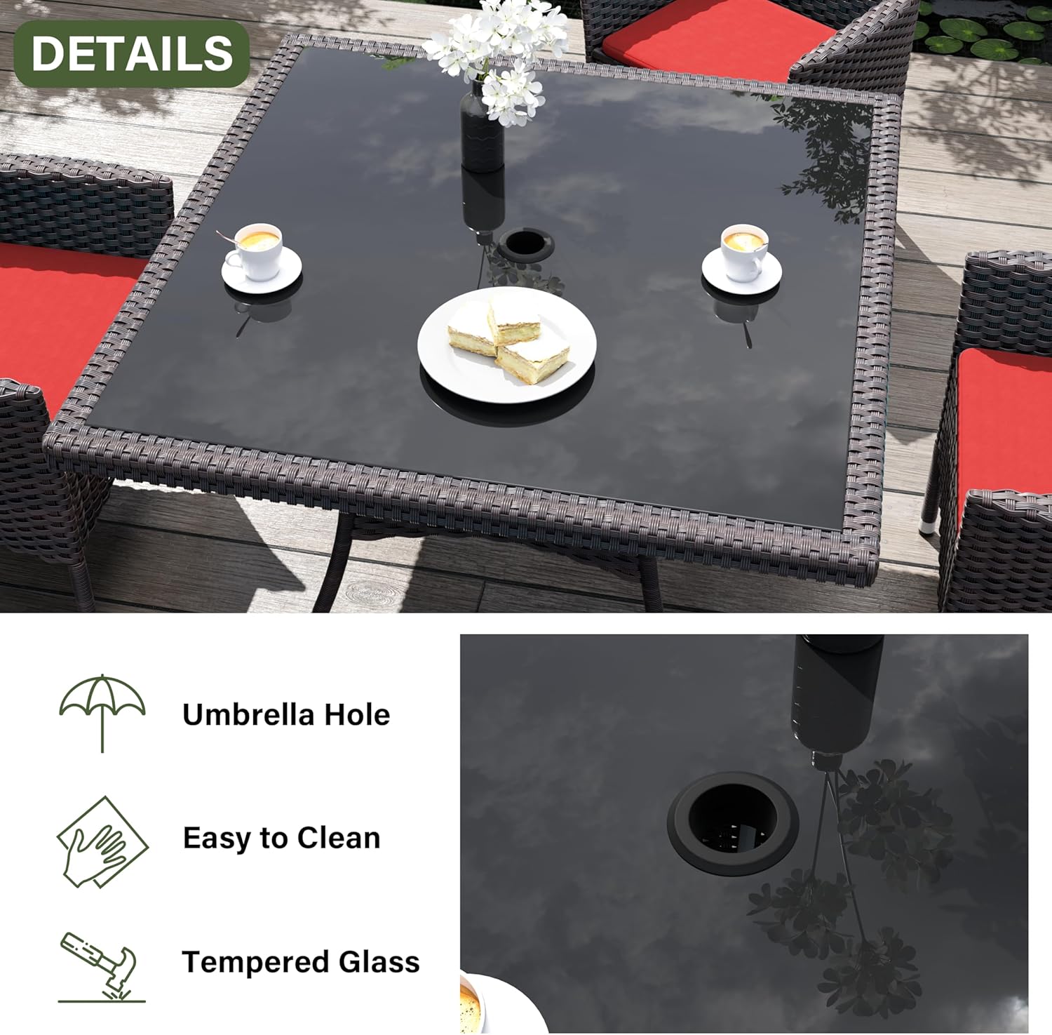 ALAULM LS-DT55-RED Patio-Dining-Sets - View #5