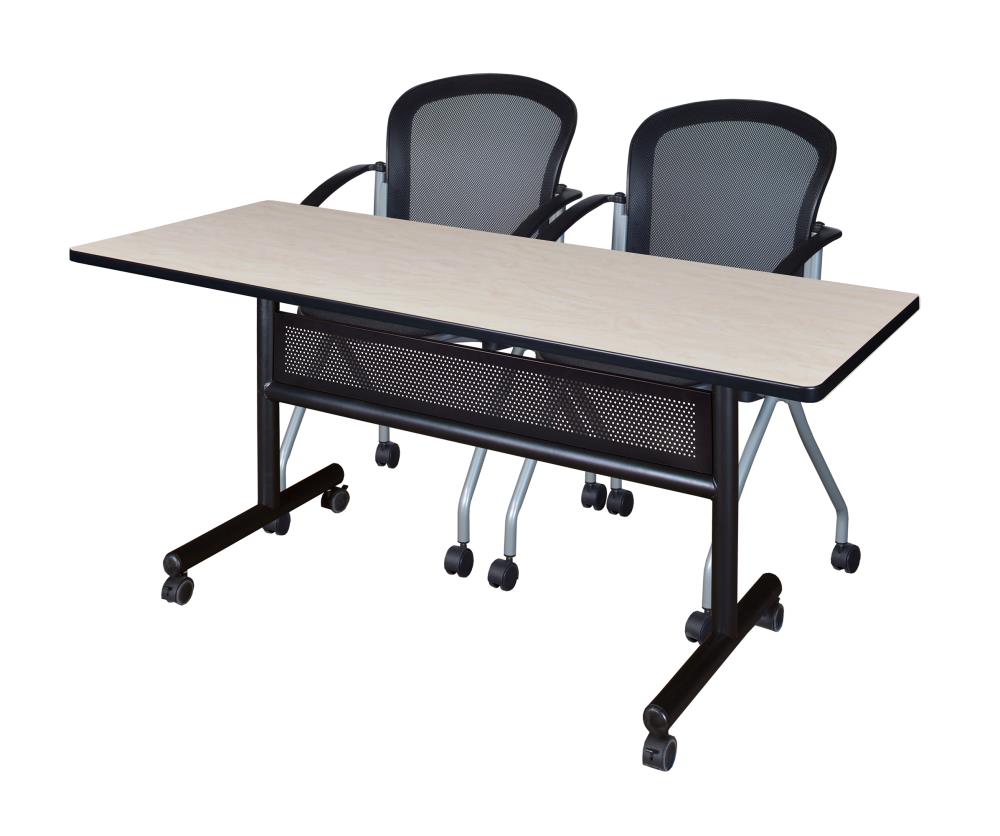 Regency MKFTM6024PL23BK Training Off-white 4-Person Training Table (60-in W x 29-in H)