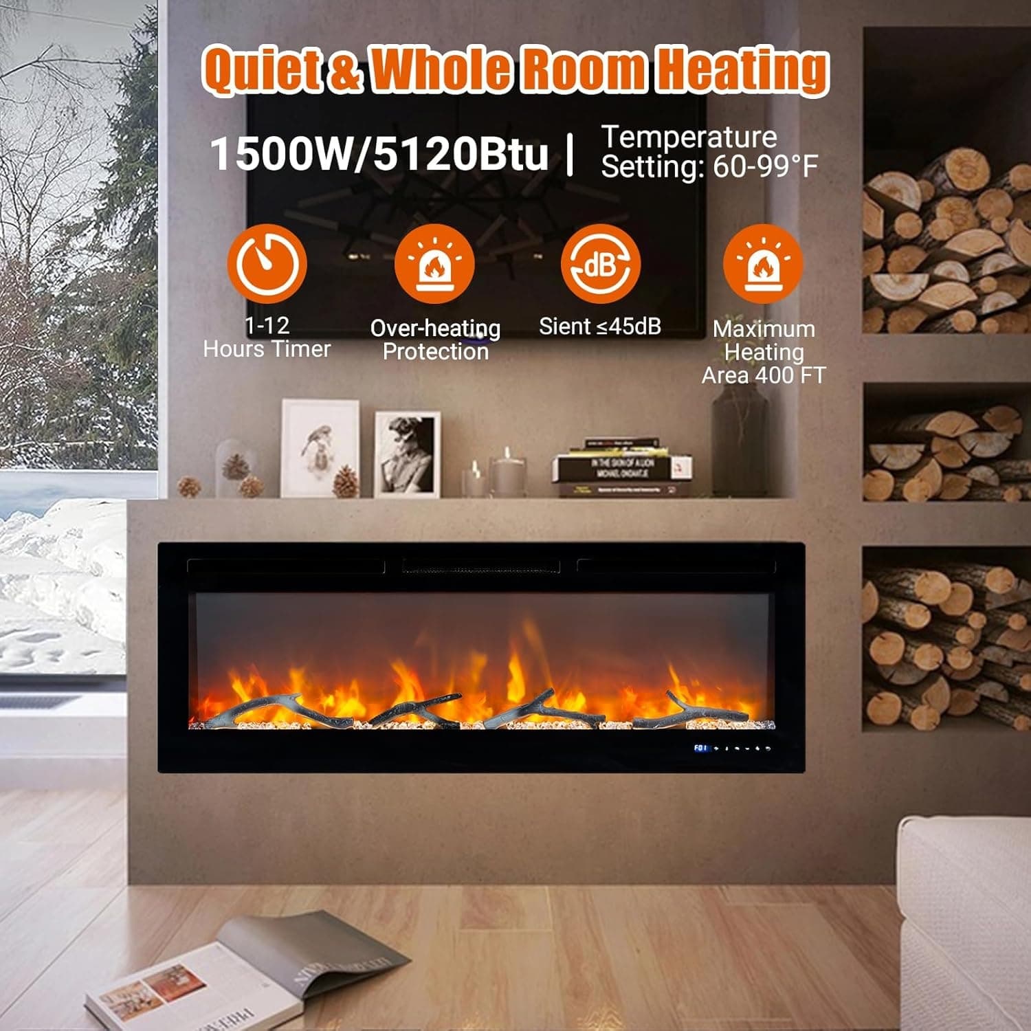 Qeetex LSHQQPHO-333HTO0Y Electric-Fireplaces - View #5