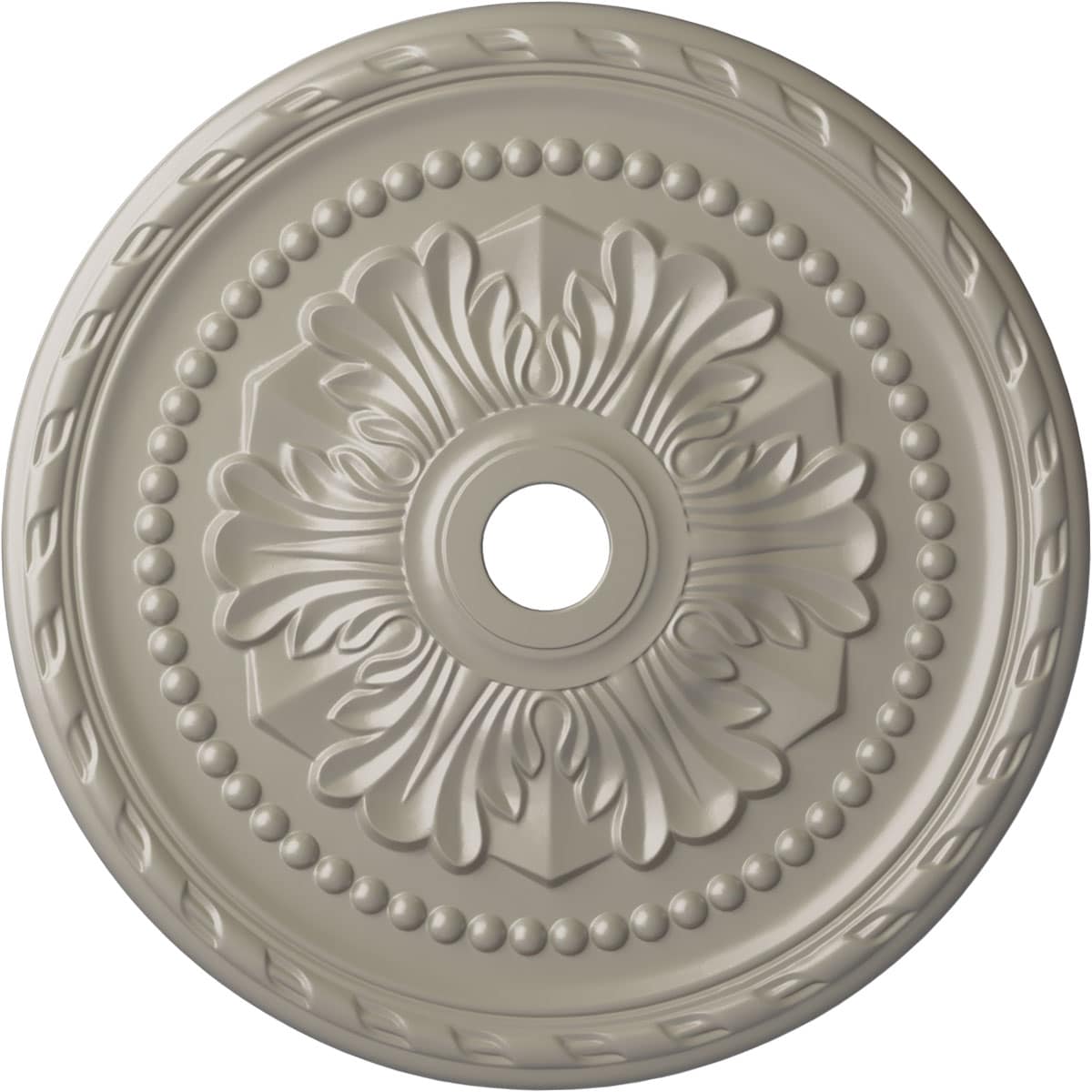 Ekena Millwork CM31PMPWS Palmetto 31.5-in W x 31.5-in L Painted Pearl White Polyurethane Whole Ceiling Medallion