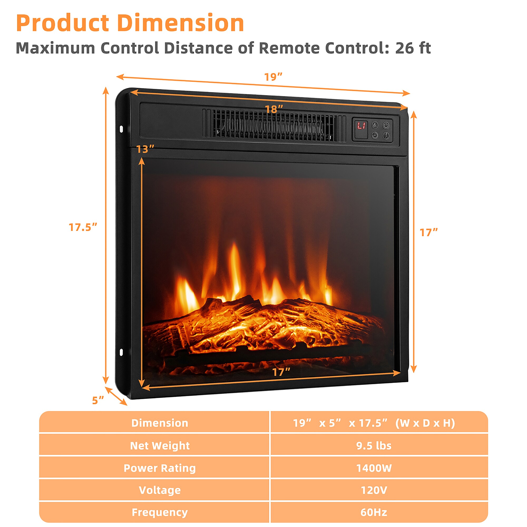 Goplus EP24205 Electric-Fireplace-Fireboxes - View #2