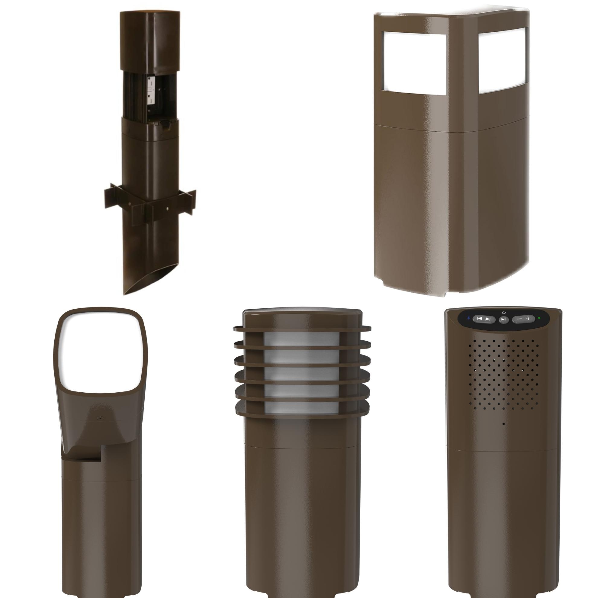 Hubbell  Bronze PostPark™ Enclosure, Receptacle Device Included with Optional Slide Cover