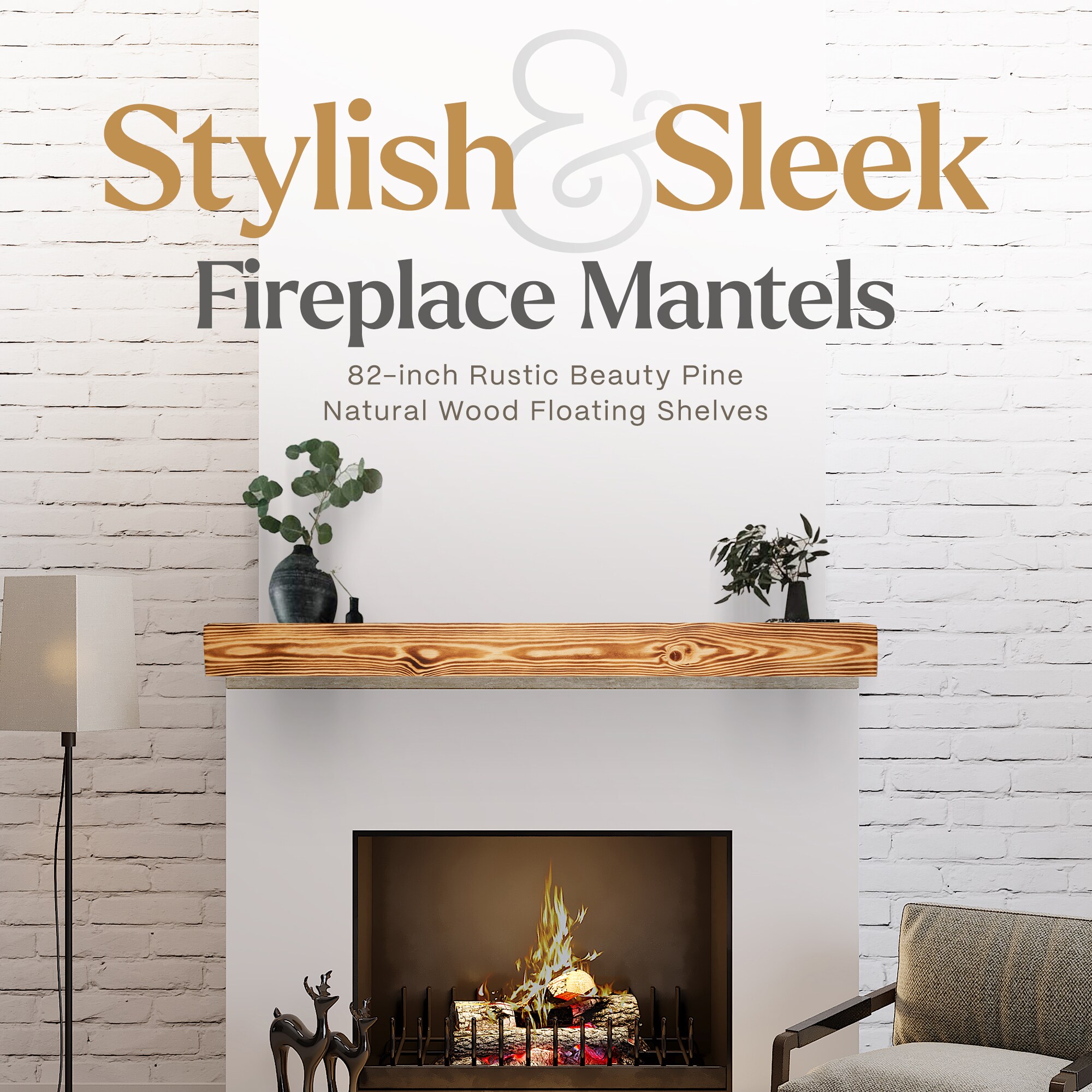 Luxe Surface Group 82 BURN Mantel-Shelves - View #2