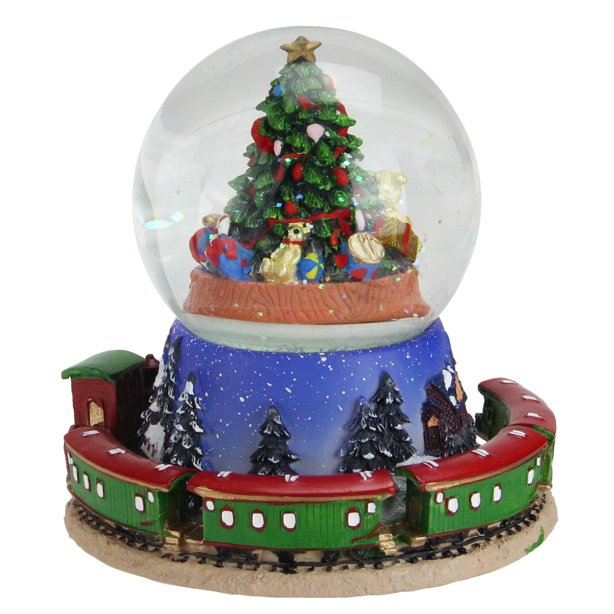 Northlight Icy Crystal Snow Globe Glitter House LED Tabletop Decor