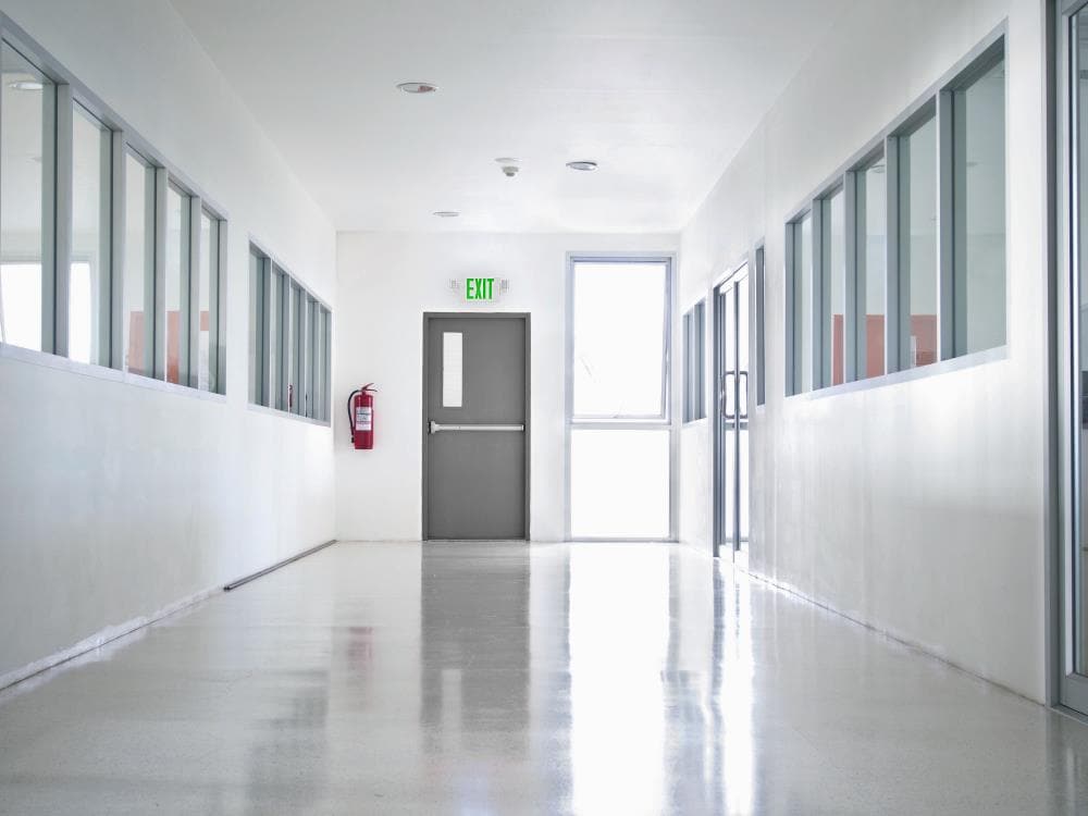 Slim Green LED Emergency Exit Sign with Battery Backup