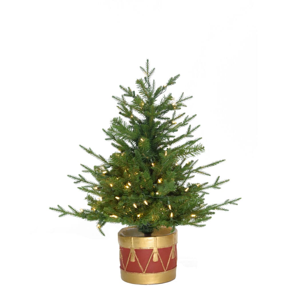 Fraser Hill Farm FFAD036P-5GR 3-Feet Adirondack Pre-lit Artificial Christmas Tree with White LED Lights