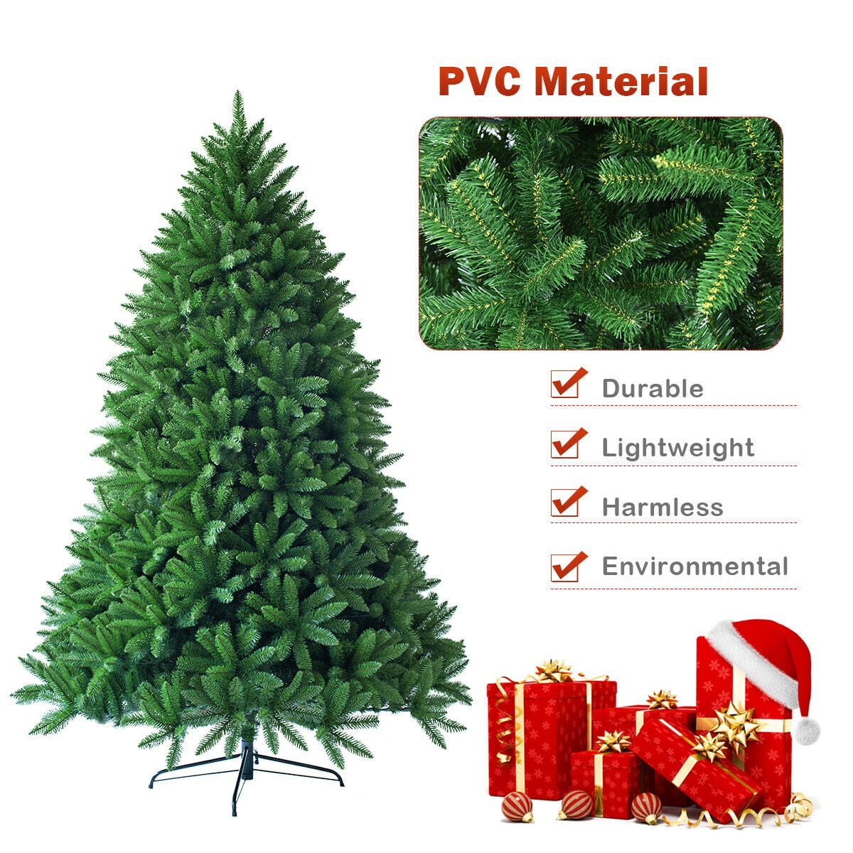 WELLFOR 7.5-ft Artificial Christmas Tree in the Artificial Christmas ...