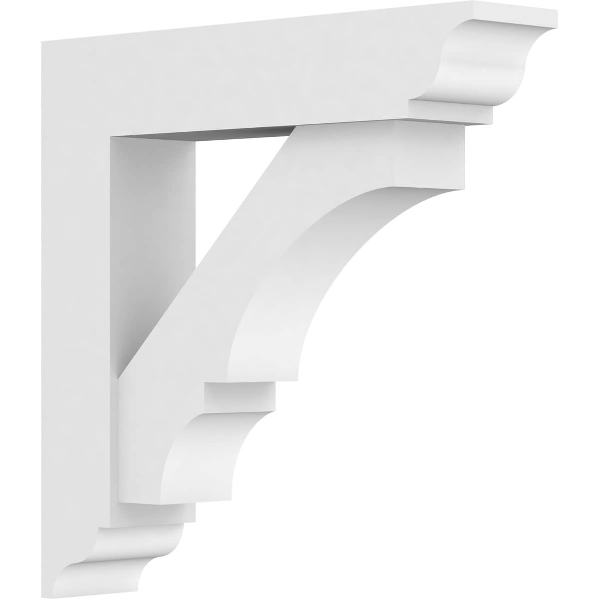 Ekena Millwork BKTP03X14X14BOA01 Standard Balboa 3-in x 14-in x 14-in White PVC Standard bracket