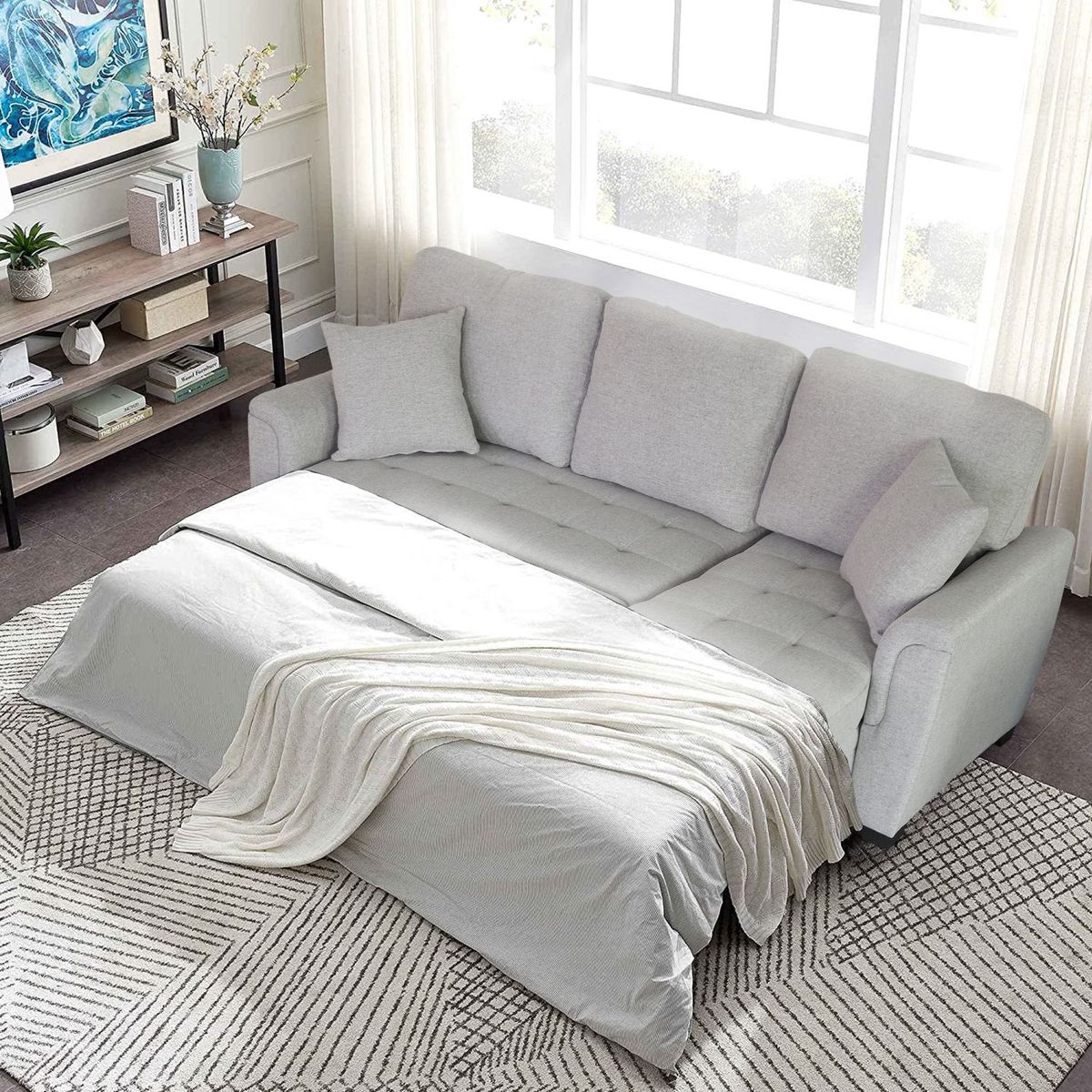JASMODER W1128S00011 2049 Light Grey Storage Sofa Bed