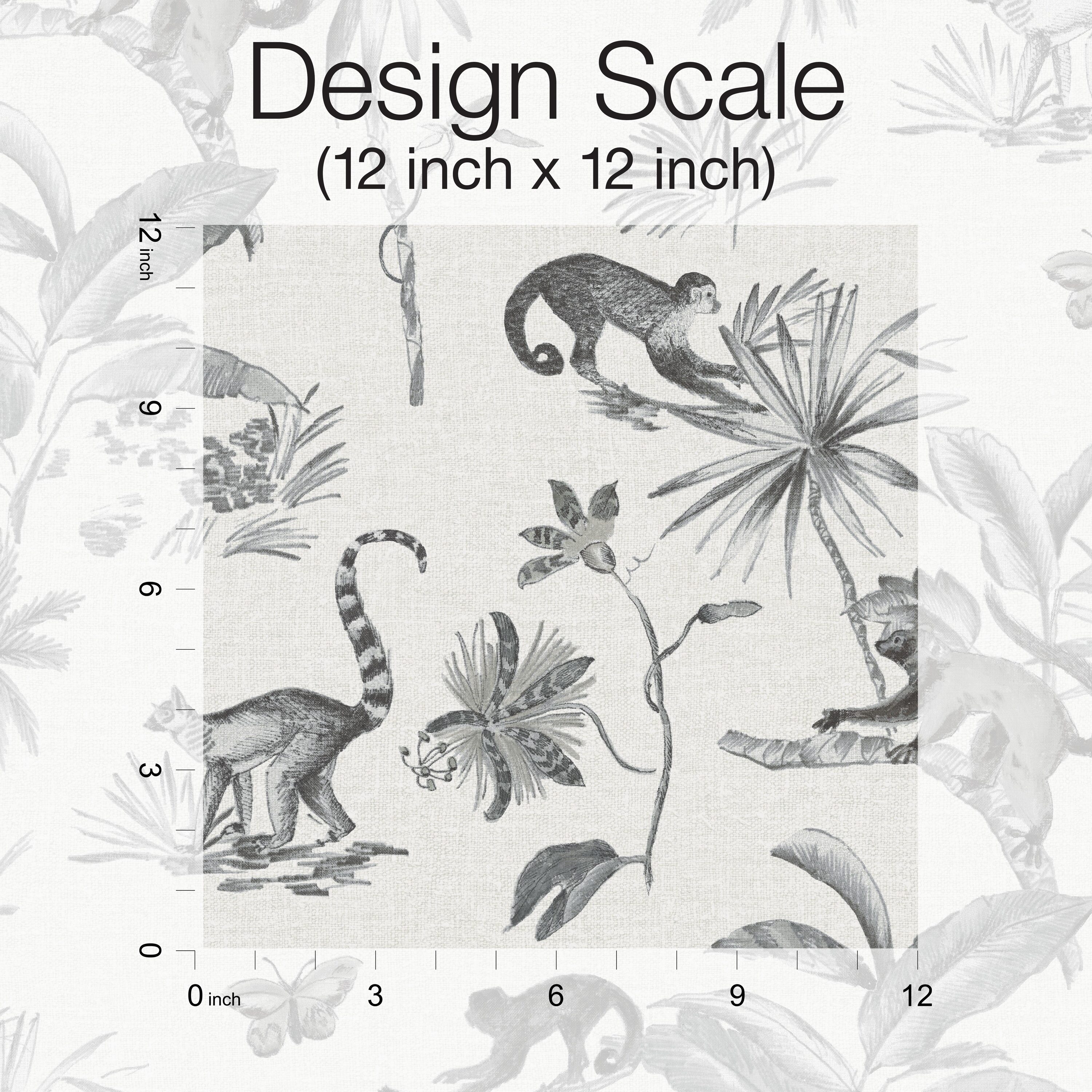 York Wallcoverings PSW1354RL York Premium Peel and Stick 45-Sq. Feet Graphite Non-woven Animals Self-adhesive Peel and Stick Wallpaper