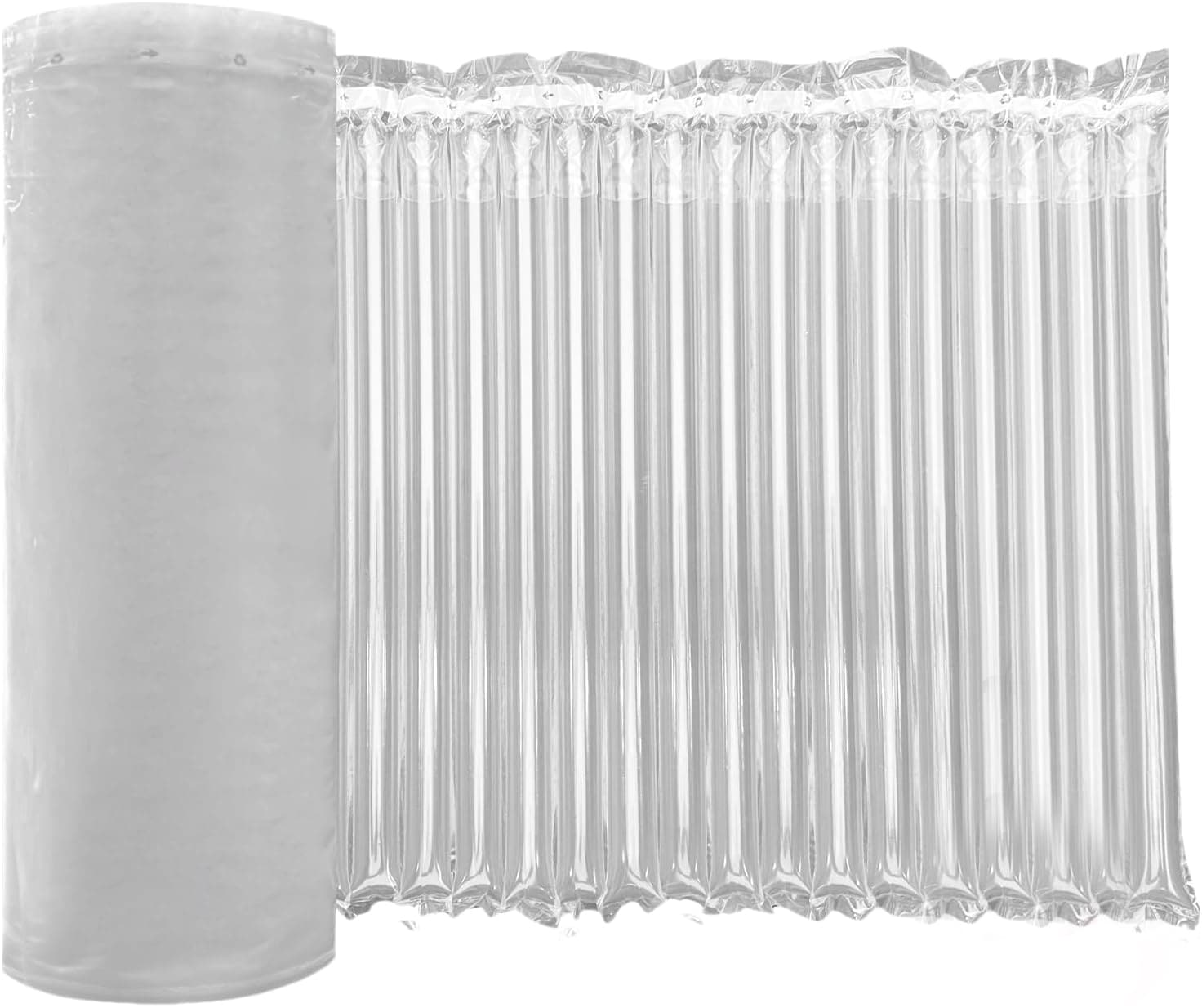 Etokfoks  large bubble cushioning wrap 12 x 164 ft inflatable air pillows 55um nylon roll with pump for packing fragile shipping items