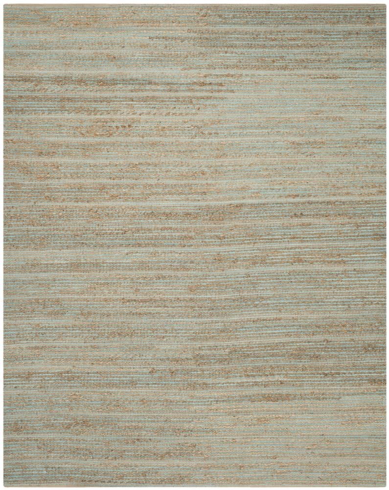 Safavieh CAP851D-8 Cape Cod Trent 8 x 10 (ft) Jute Aqua Rectangular Indoor Stripe Coastal Area rug