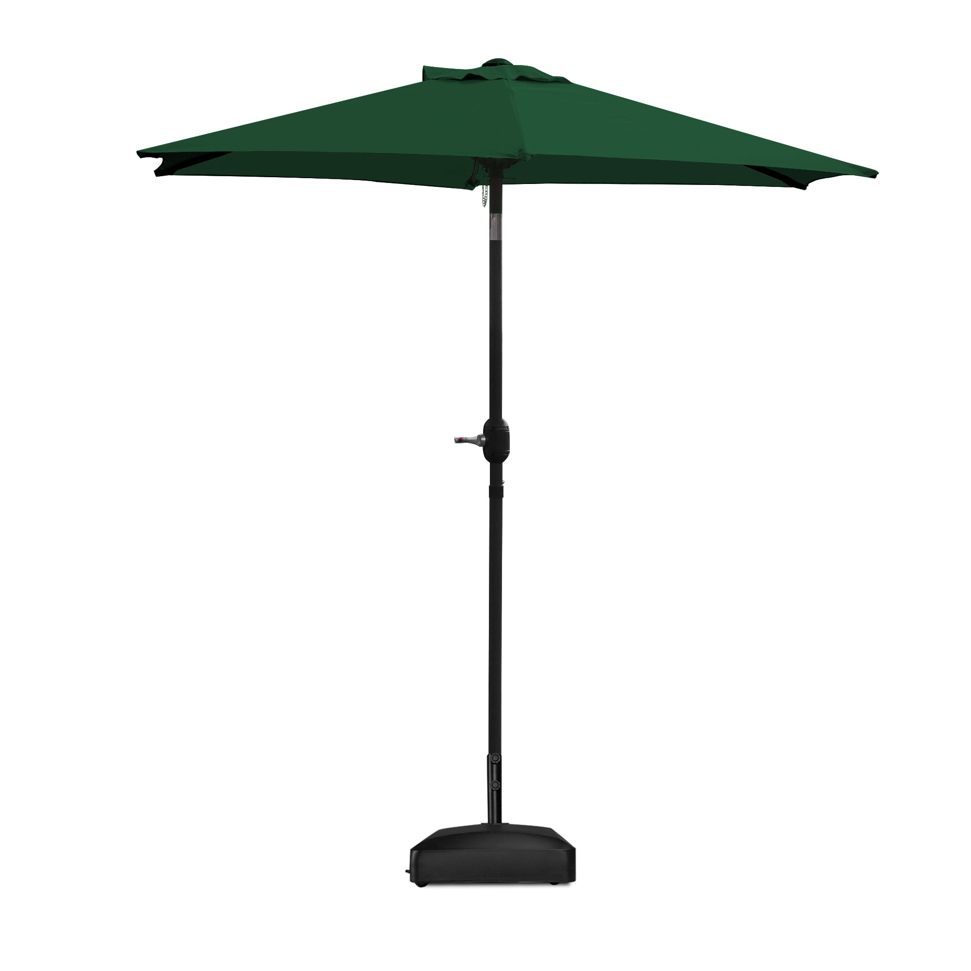 Sunrinx MG11-PU-30 7.5-ft Steel Green Push-button Tilt Market Patio Umbrella with Base