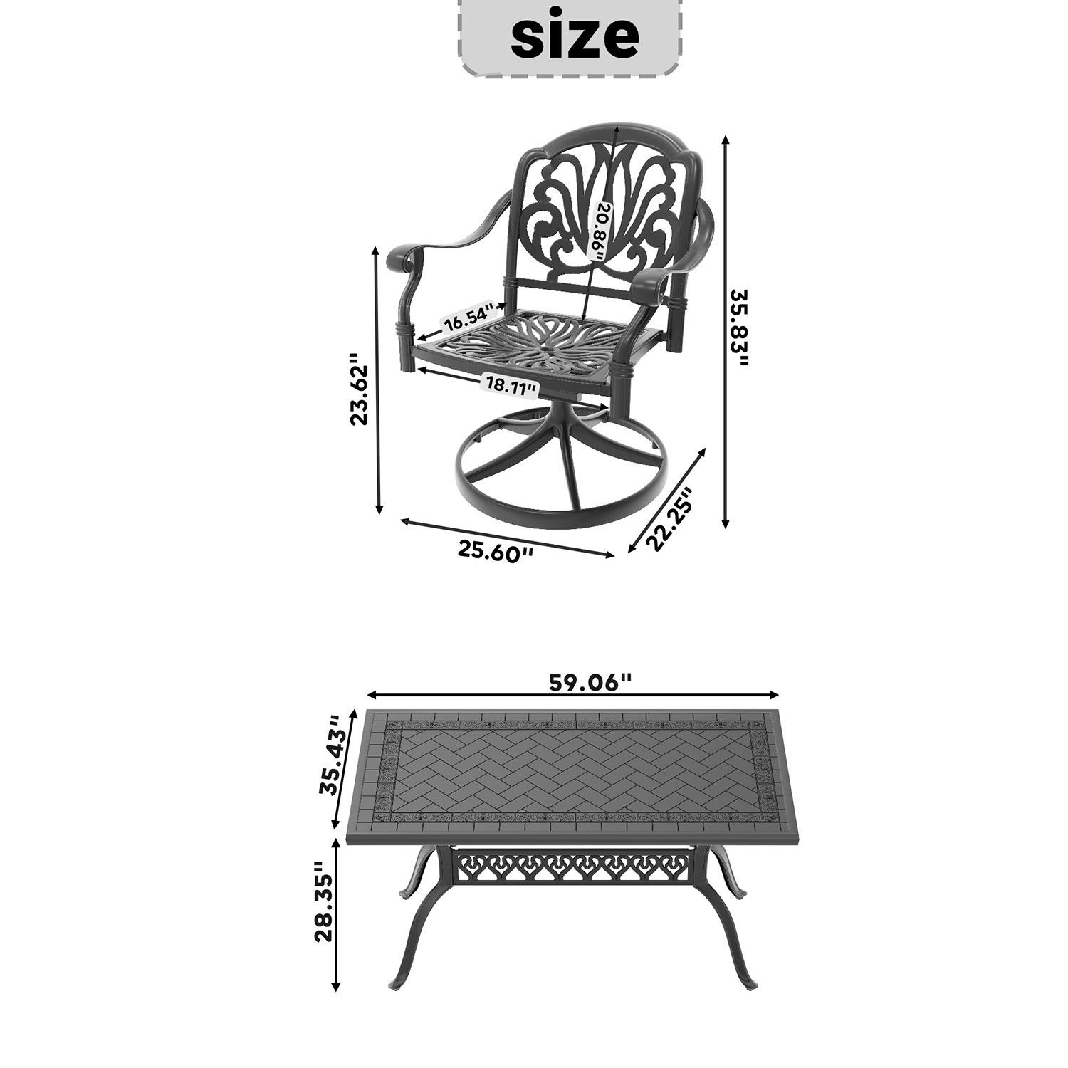 Mondawe MD-300-160 Patio-Dining-Sets - View #8