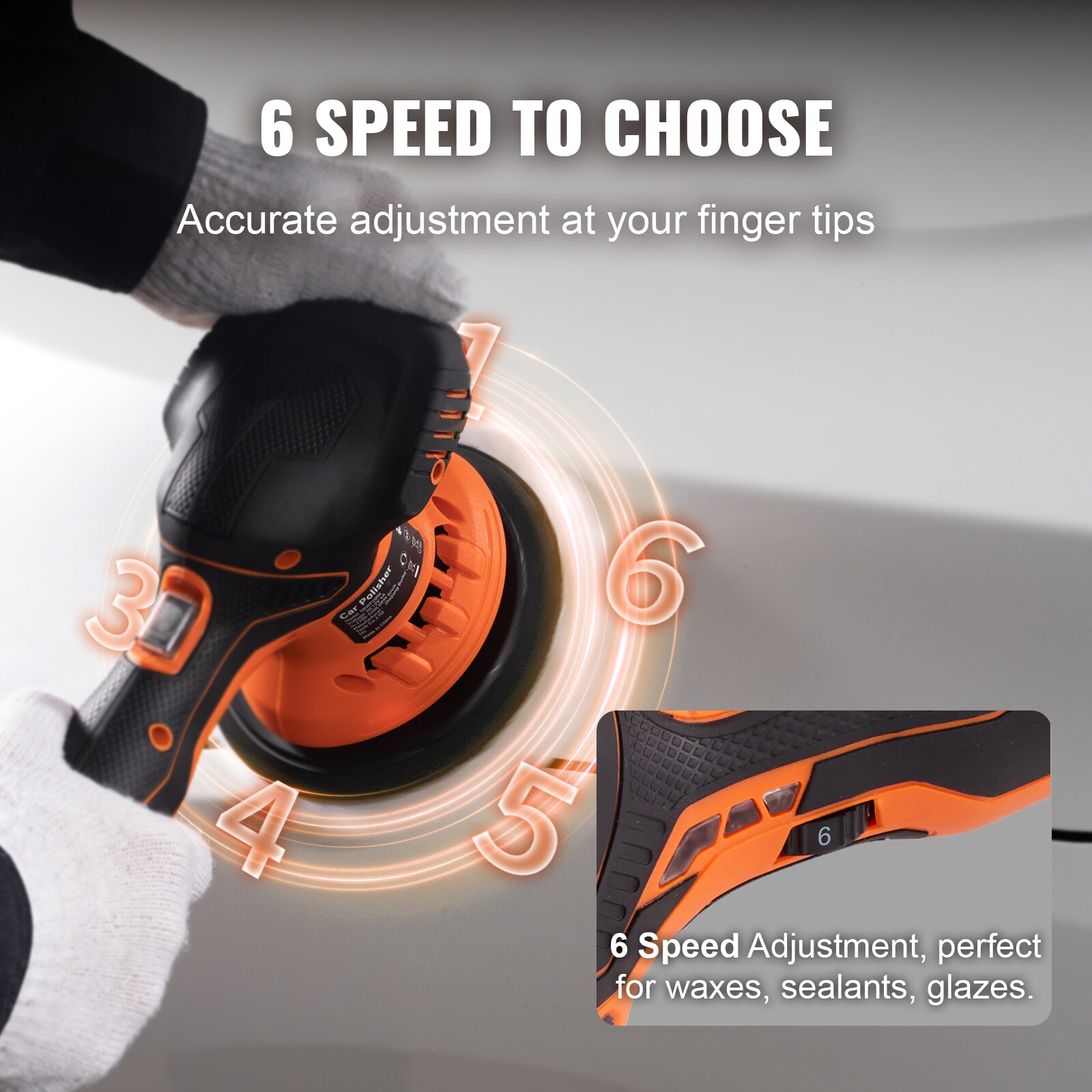 VEVOR 6-in Variable Speed Cordless Polisher in the Polishers