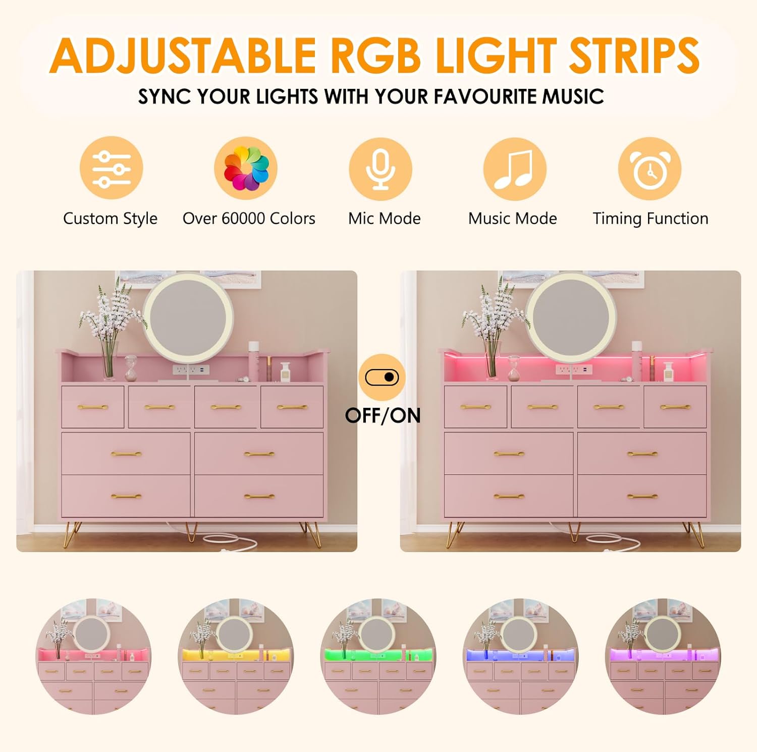 WhizMax LDYLSPHO-339WG8S3 dressers - View #5